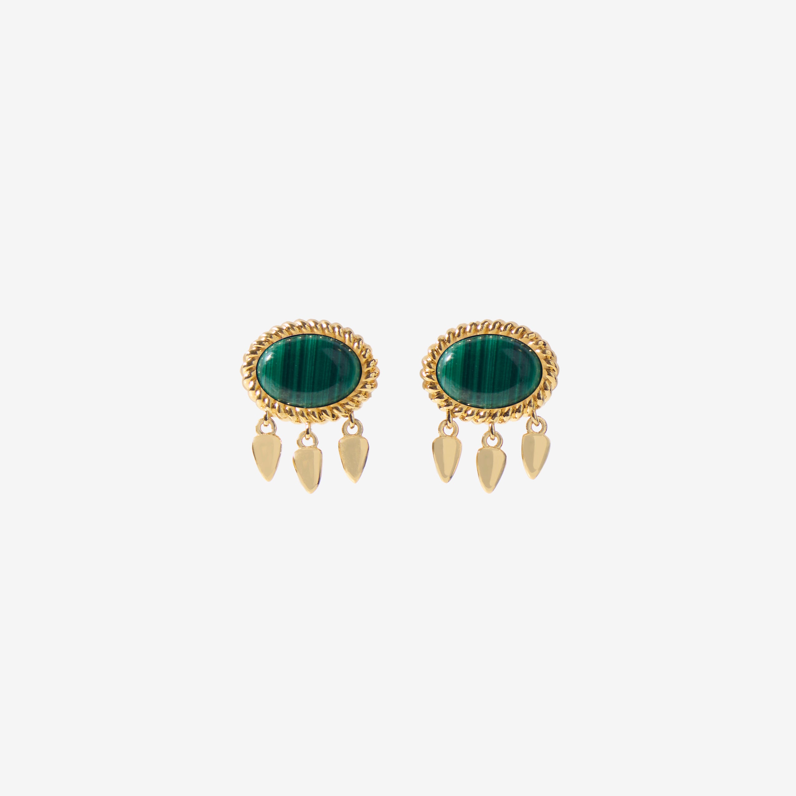 Ne'os Malachite Earrings - Elegant Jewelry Featuring Stunning Malachite Gemstone