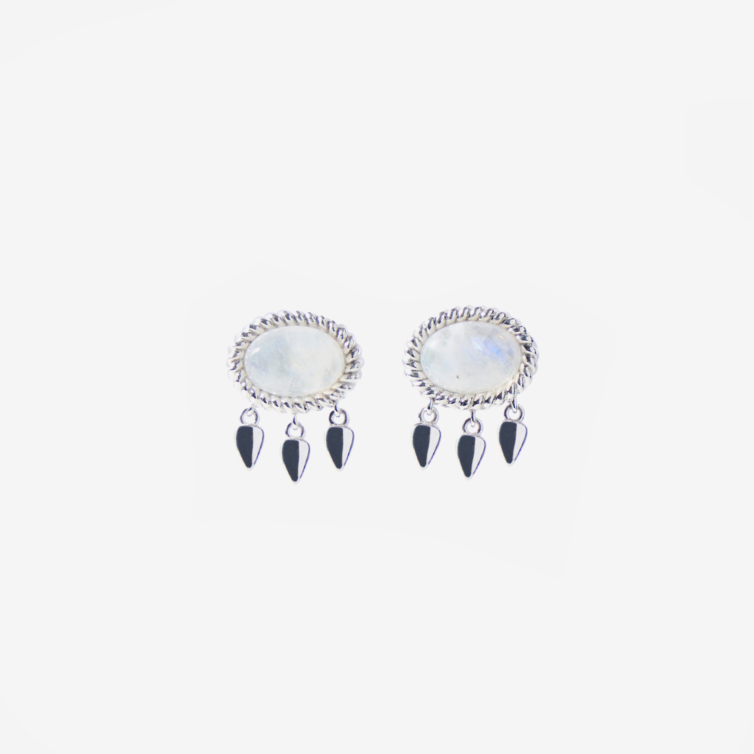 Ne'os Moonstone Earrings - Mystical Gemstone Jewelry for Elegance
