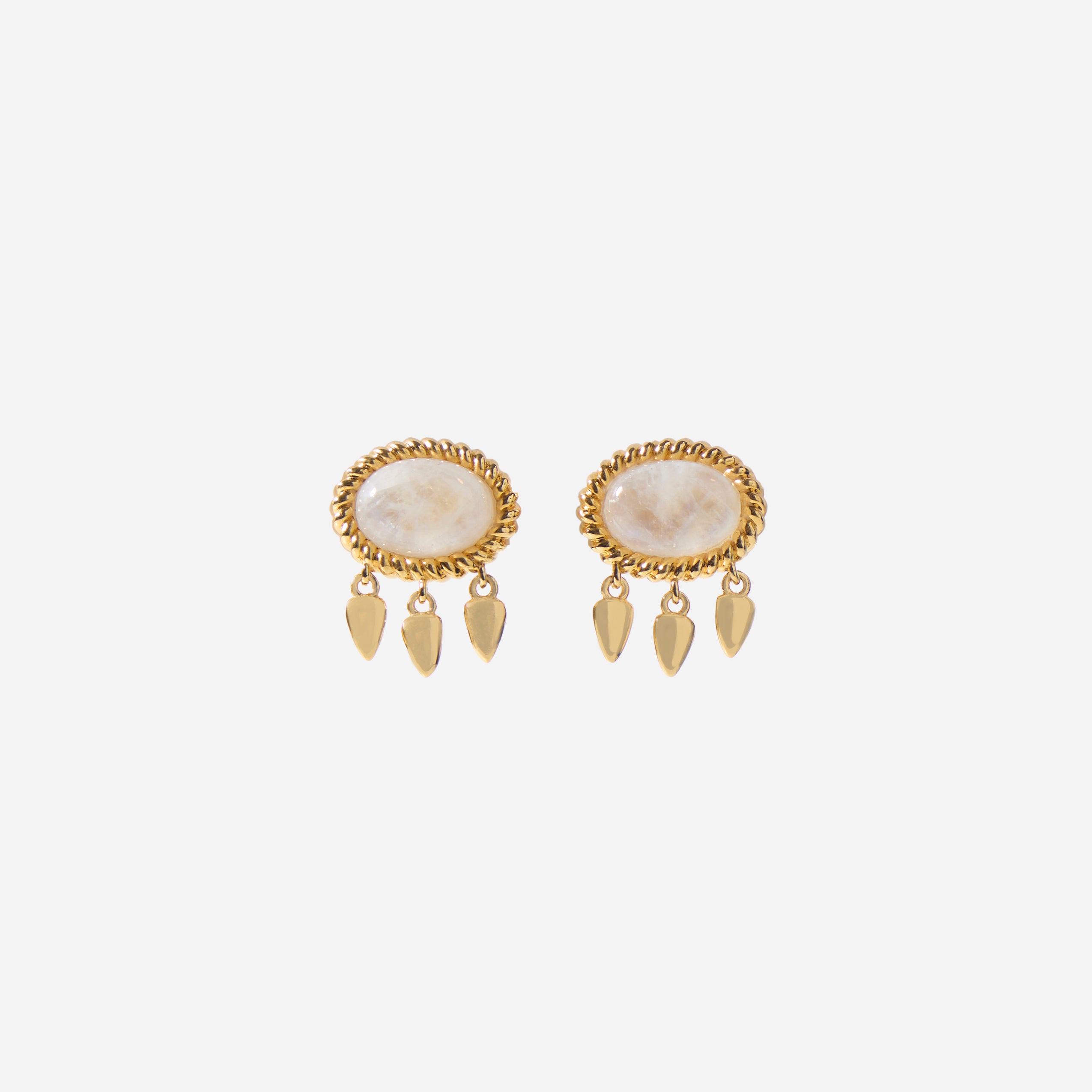 Ne'os Moonstone Earrings - Mystical Gemstone Jewelry for Elegance