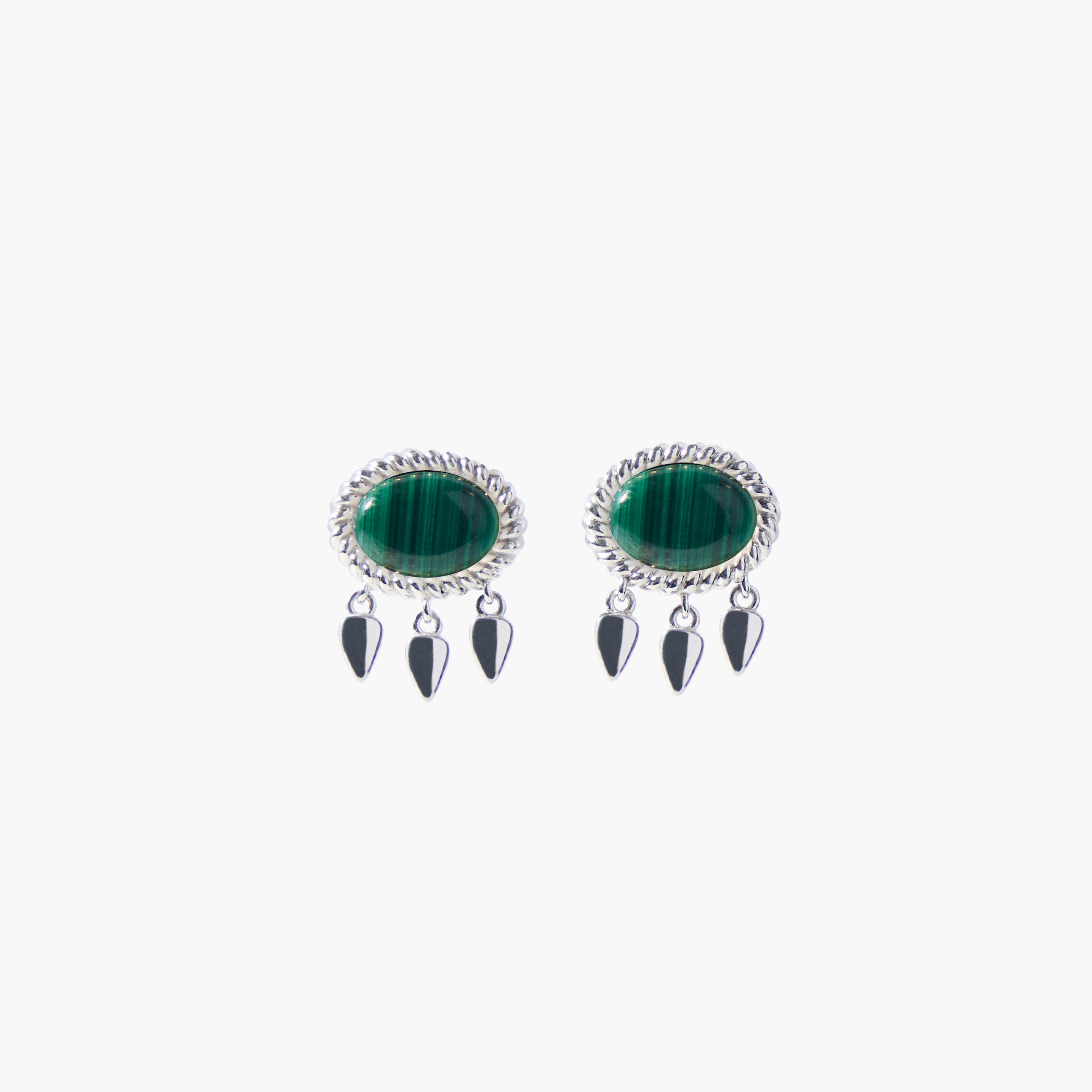 Ne'os Malachite Earrings - Elegant Jewelry Featuring Stunning Malachite Gemstone