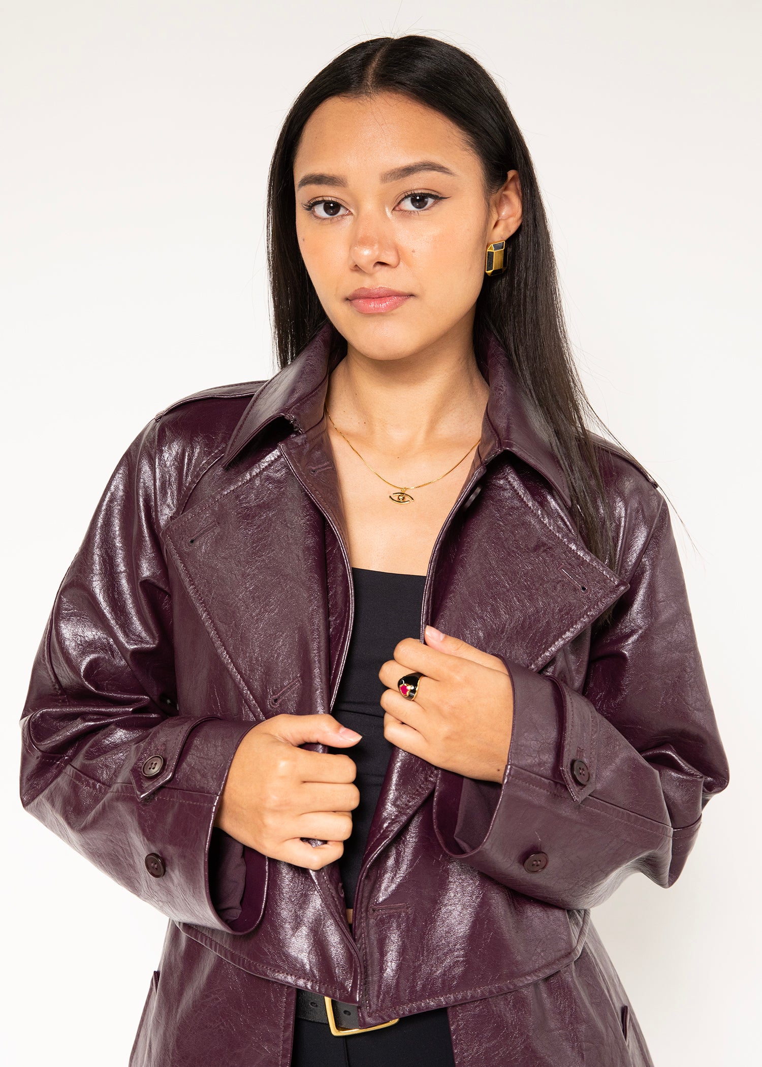 Best gold Evil Eye Necklace,Stud Earrings and Ring - Gold jewelry for Women