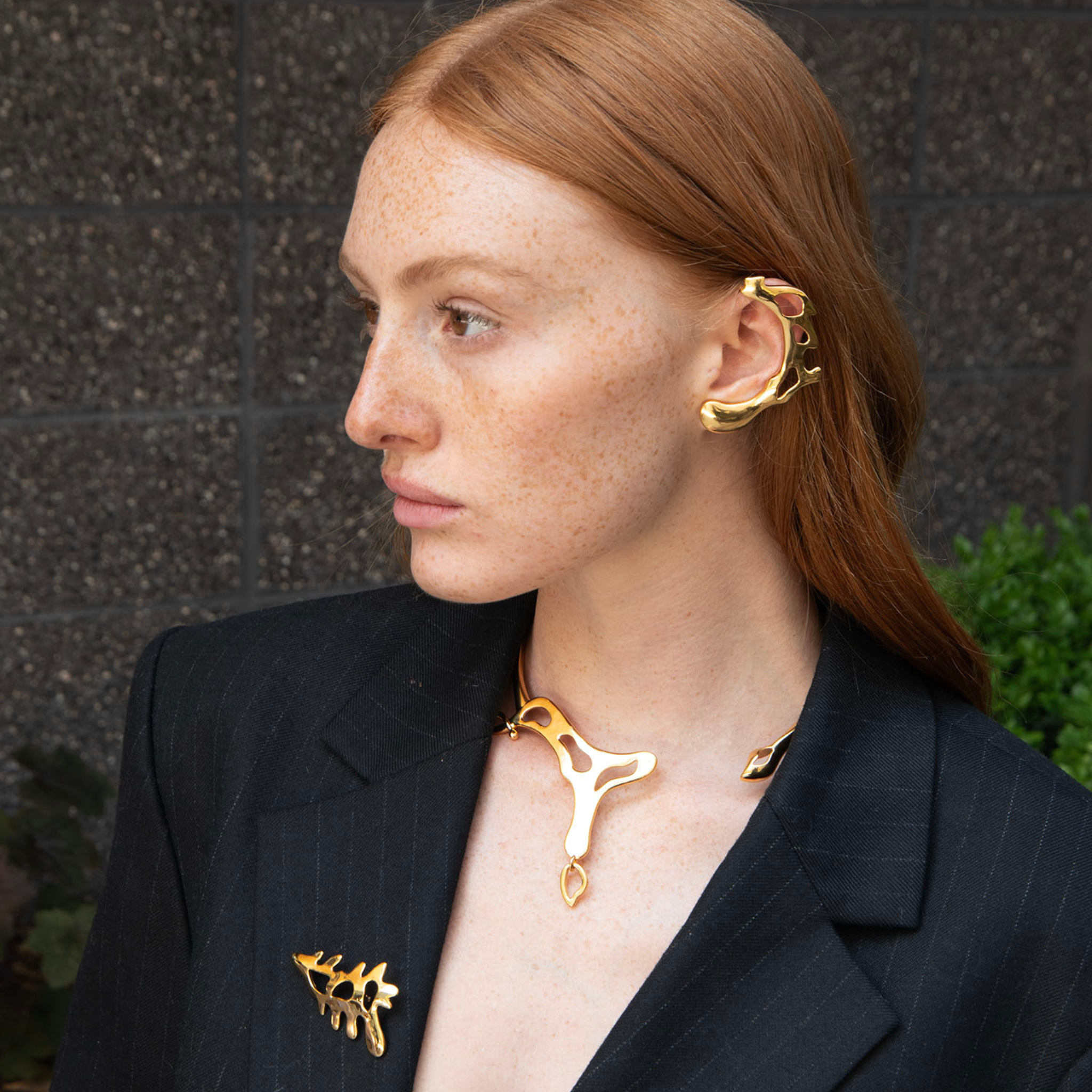 18K Gold Helix Nova Ear Cuff with post – Bold Statement Jewelry