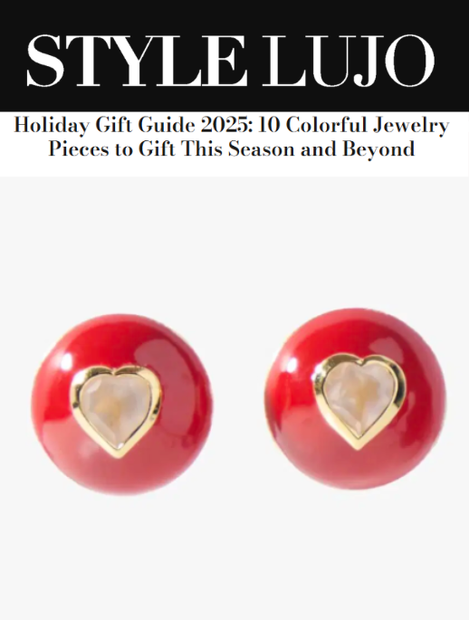Style Lujo — Glossy Joie Hearts Studs | Za Zewelz minimalist fine earrings