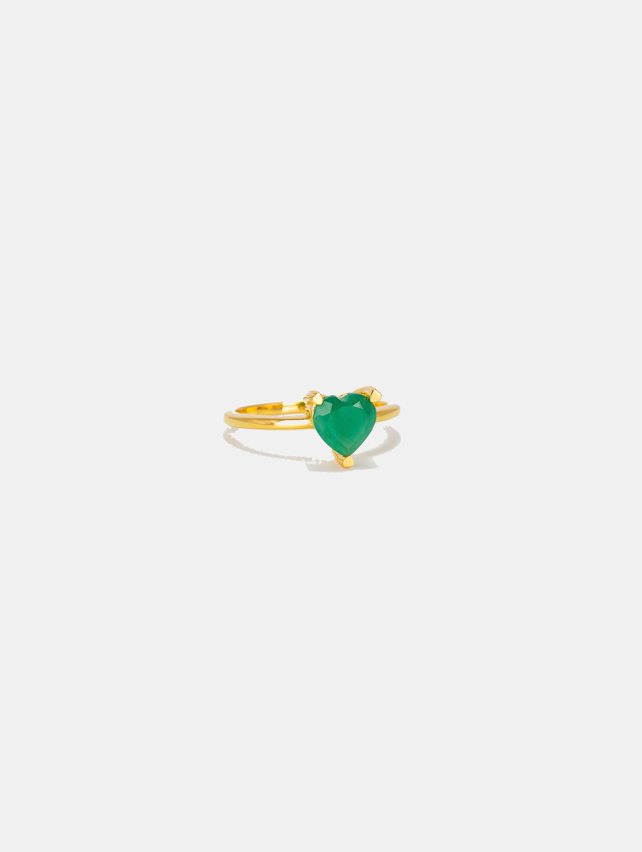 Joie Hearts Ring-Emerald