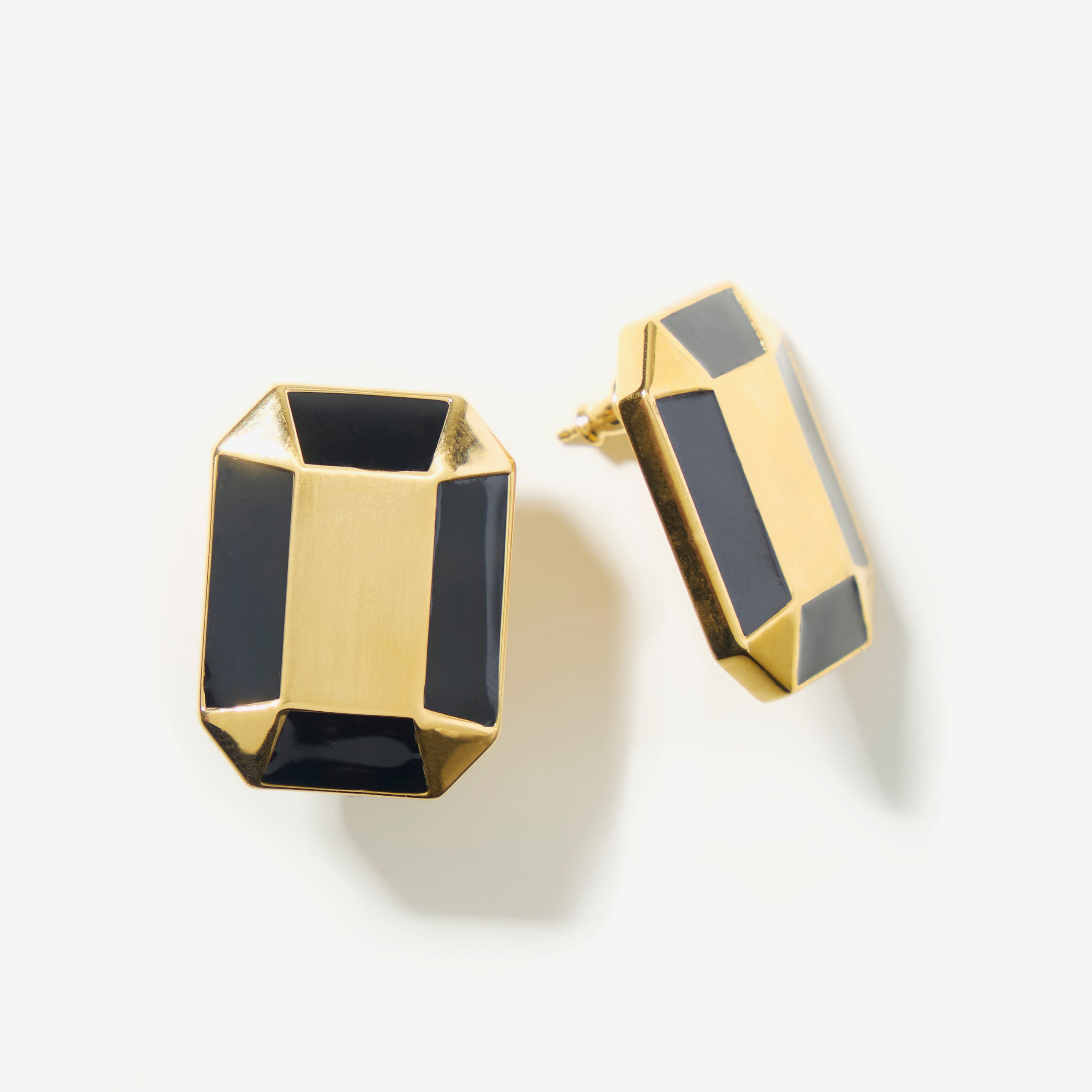 Nyx Earrings - Black Enamel Earrings for Bold, Luxurious Style