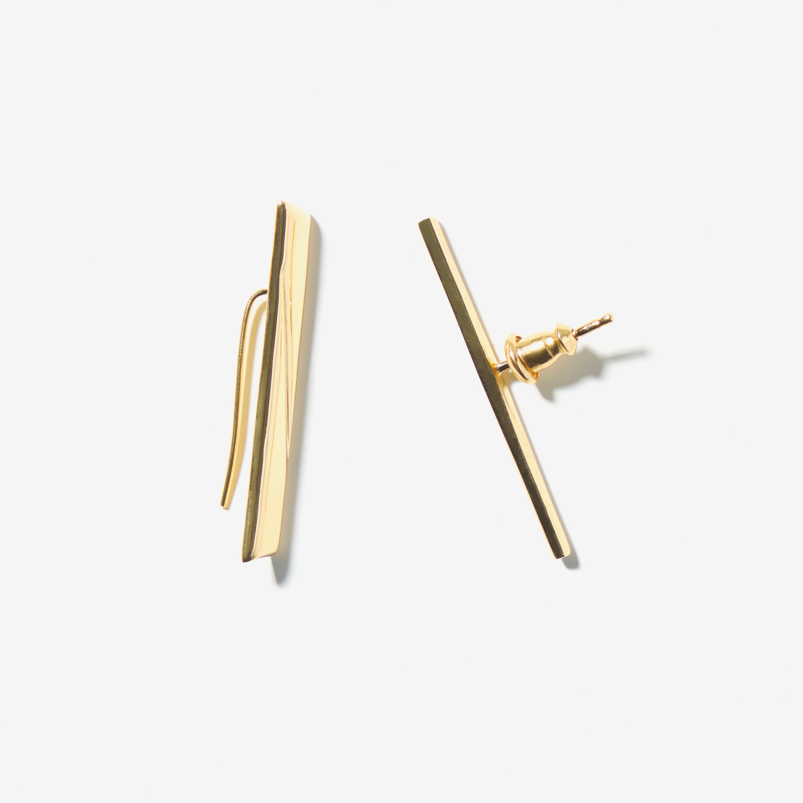 MisMatch Muse Solo Shine Studs - Modern Asymmetrical Ear Stack for Edgy Fashion