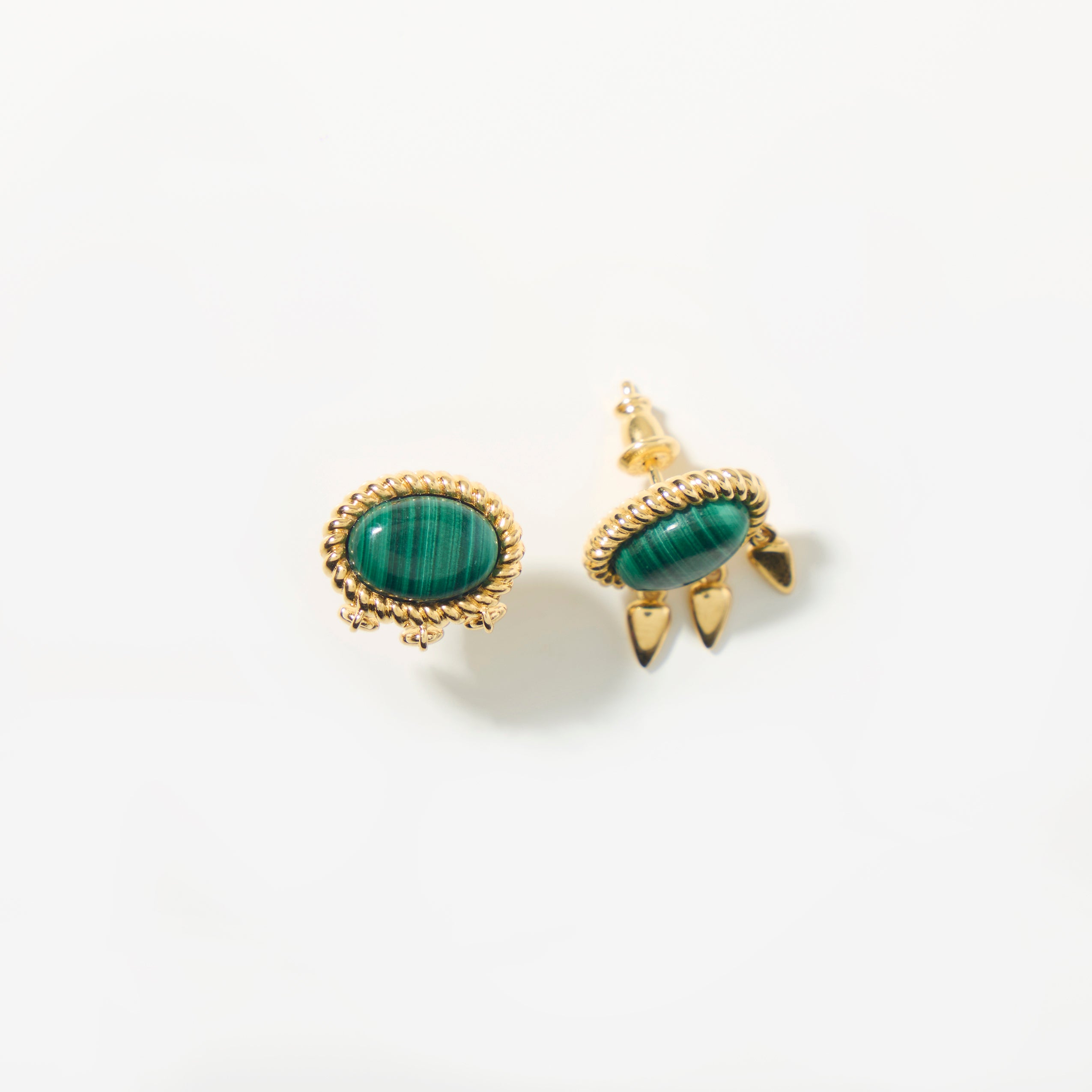 Ne'os Malachite Earrings - Elegant Jewelry Featuring Stunning Malachite Gemstone