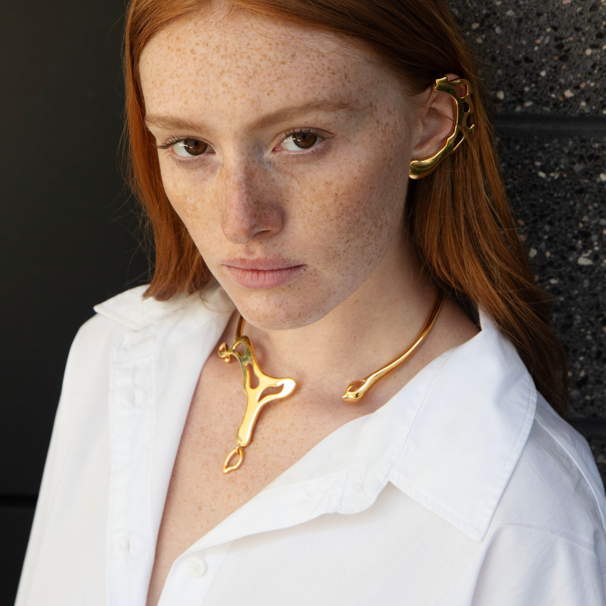 Luxury Gold Stud Earrings - Gold Statement Jewelry