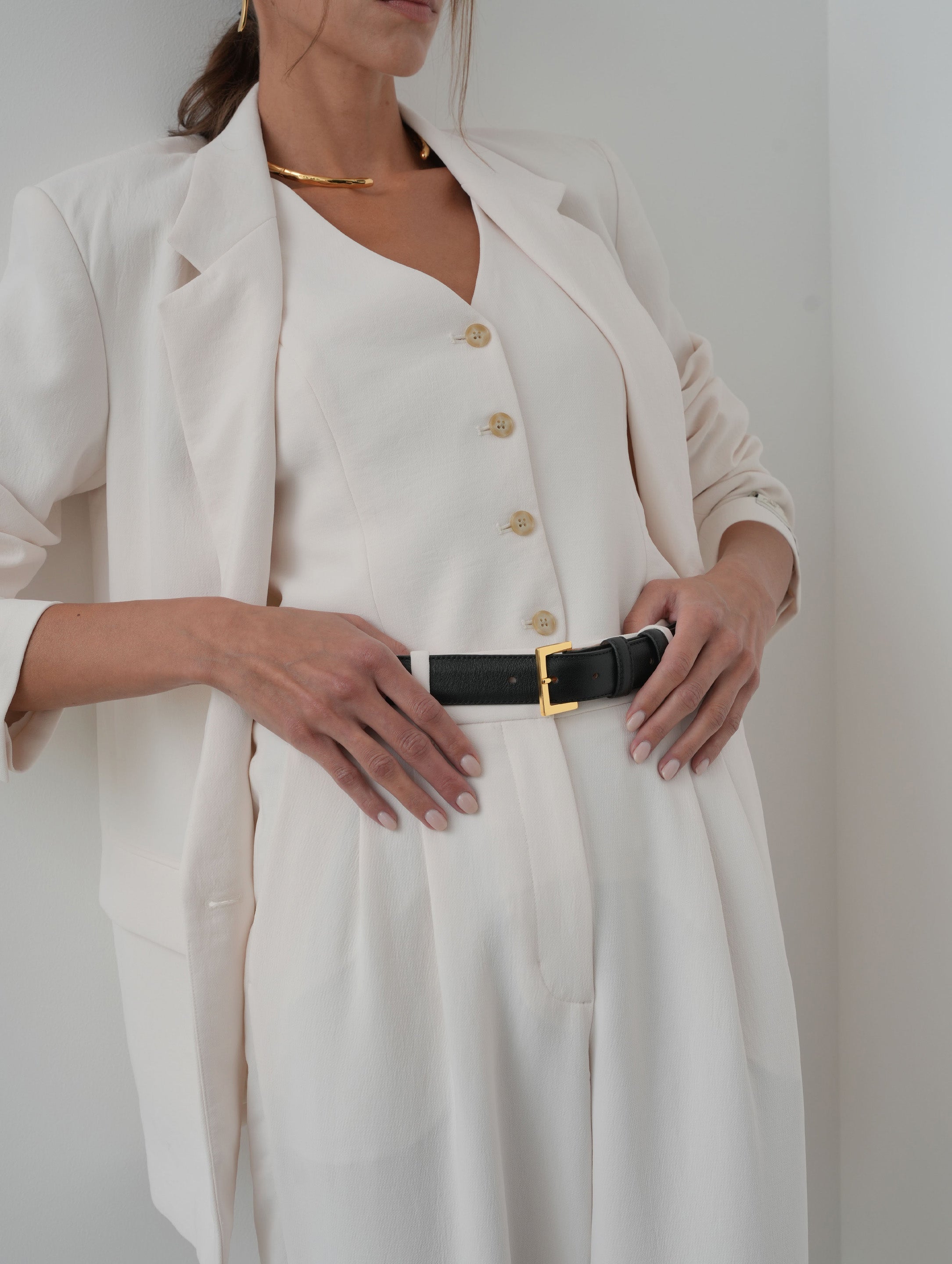 Full Grain Italian Leather Belt with 24K Gold Buckle – HandMade in Italy | luxury everyday belt - italian leather belt