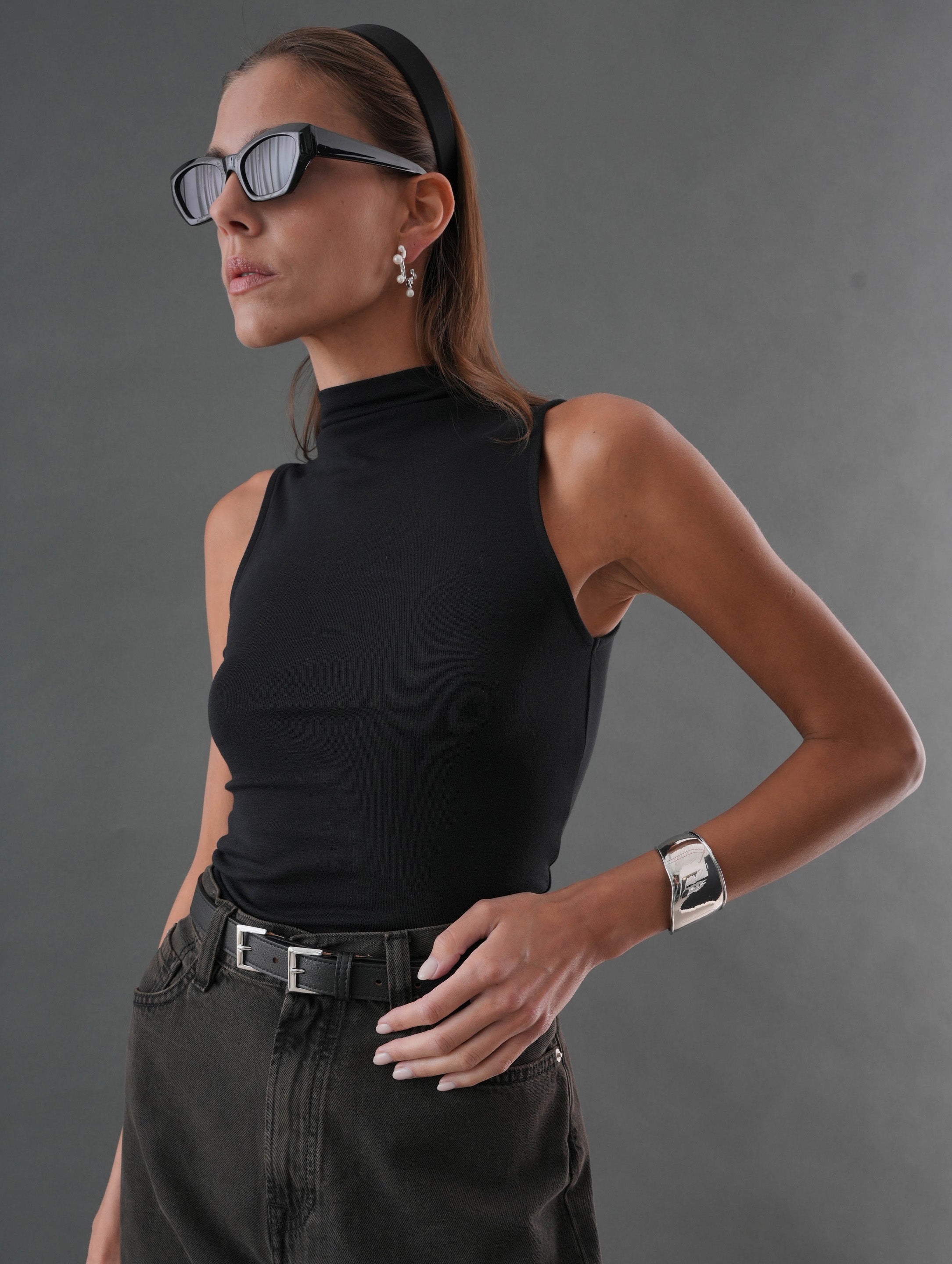 Full Grain Italian Leather Black Belt Dual Silver Buckle | HandMade in Italy | luxury belts crafted in Italy.