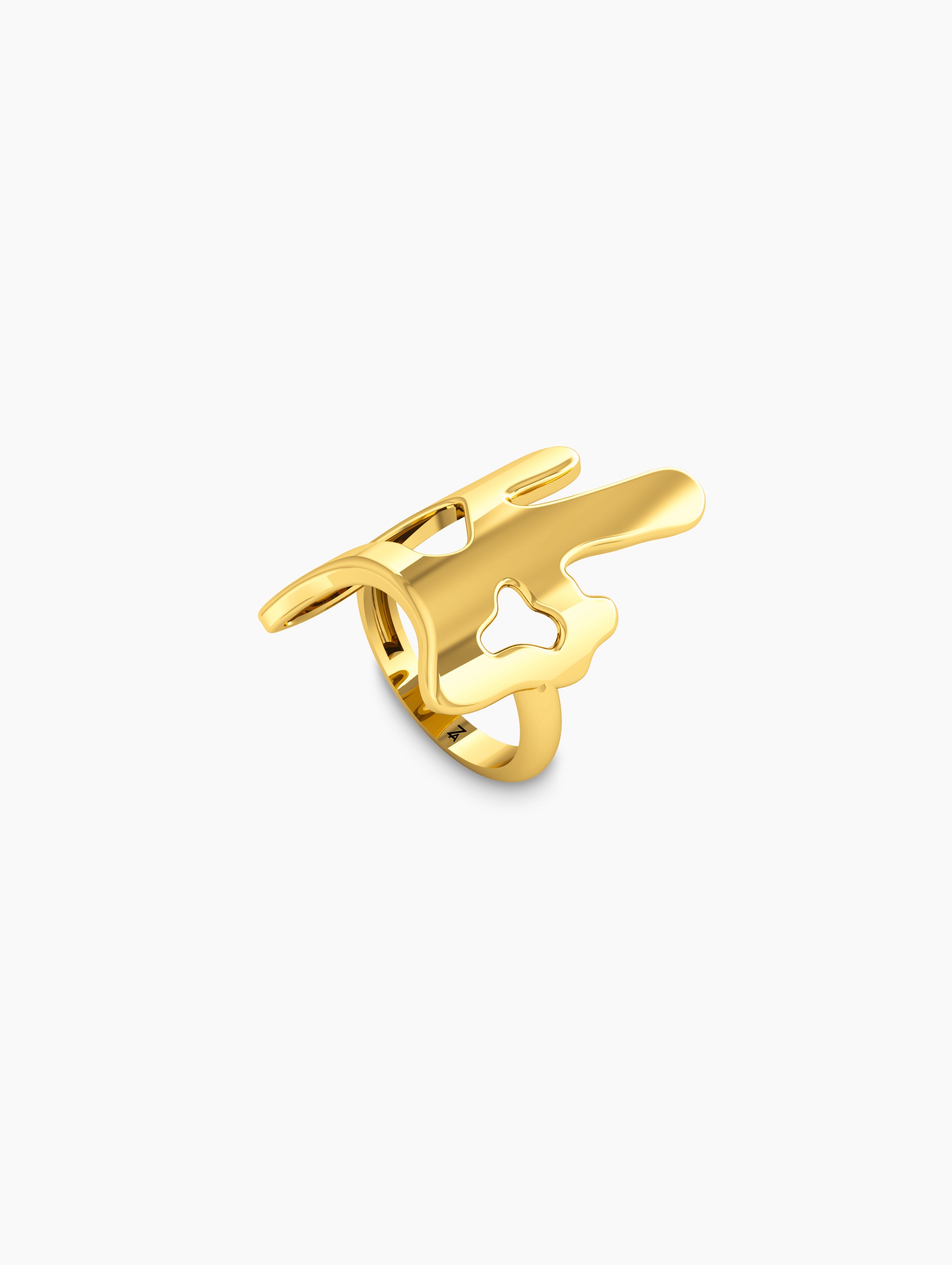 Gold Statement Ring Versatile | Statement Rings Designer Elegant Gold Collection