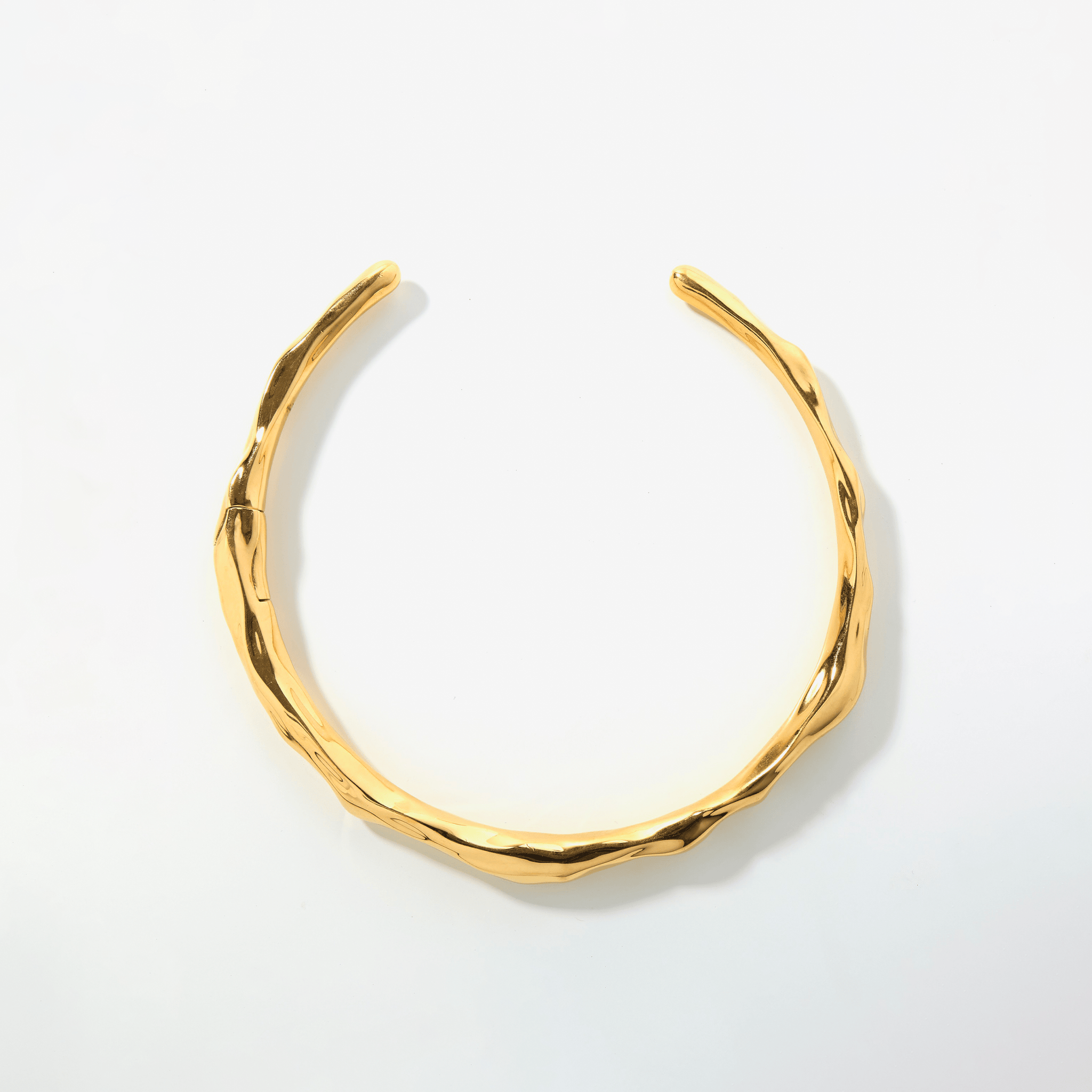 NY Muse Hinge Molten Choker - Gold & Silver Choker Necklace