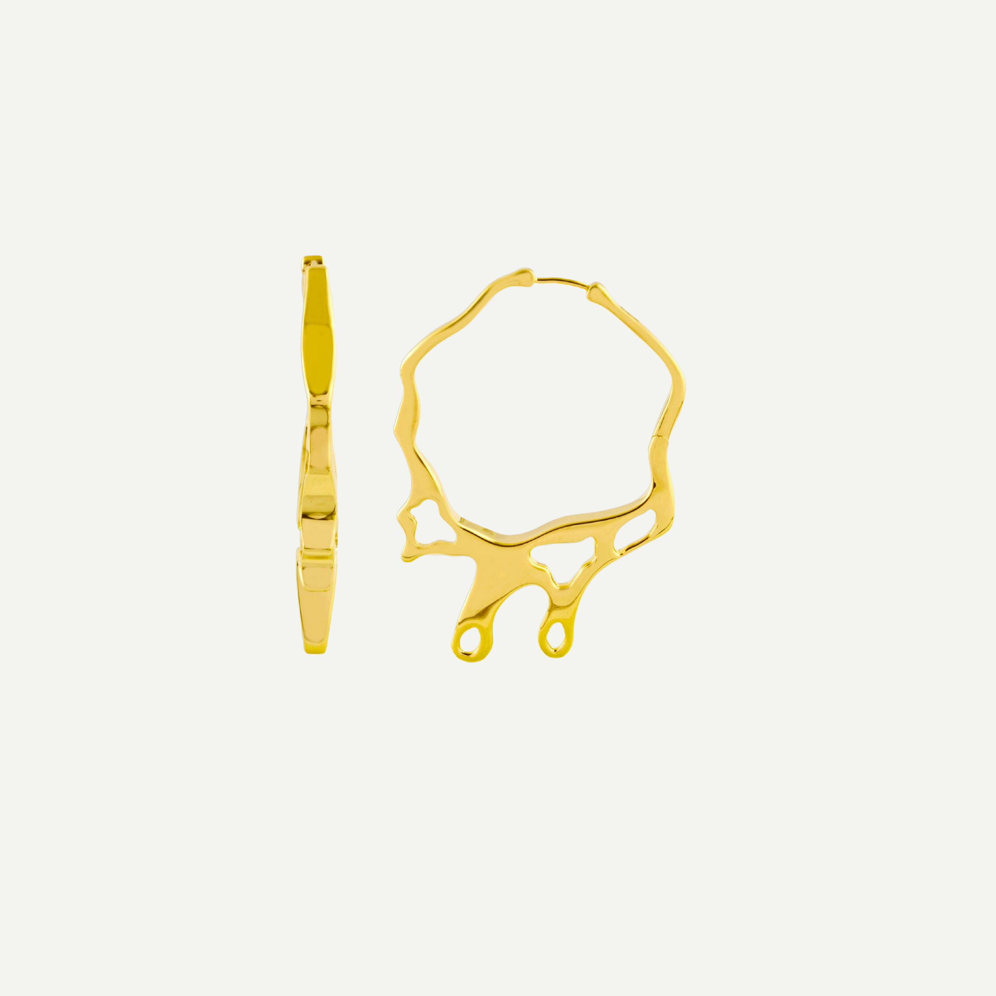 Medium Gold Hoops – Statement Wedding Jewelry