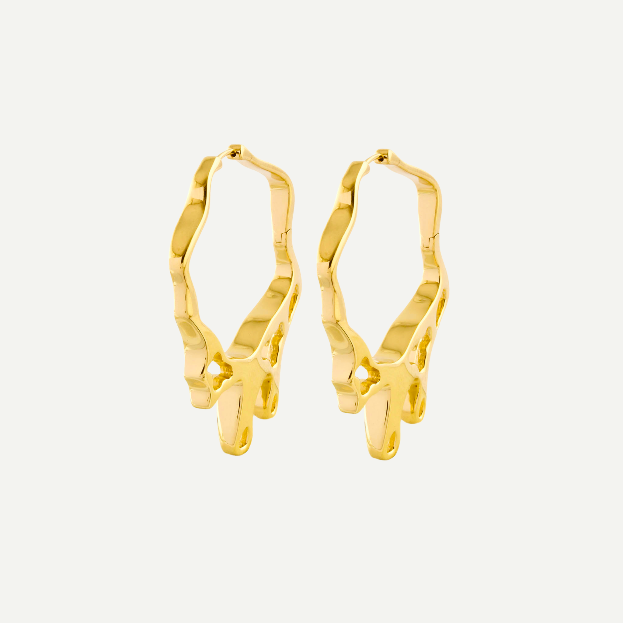 Medium Gold Hoops – Statement Wedding Jewelry