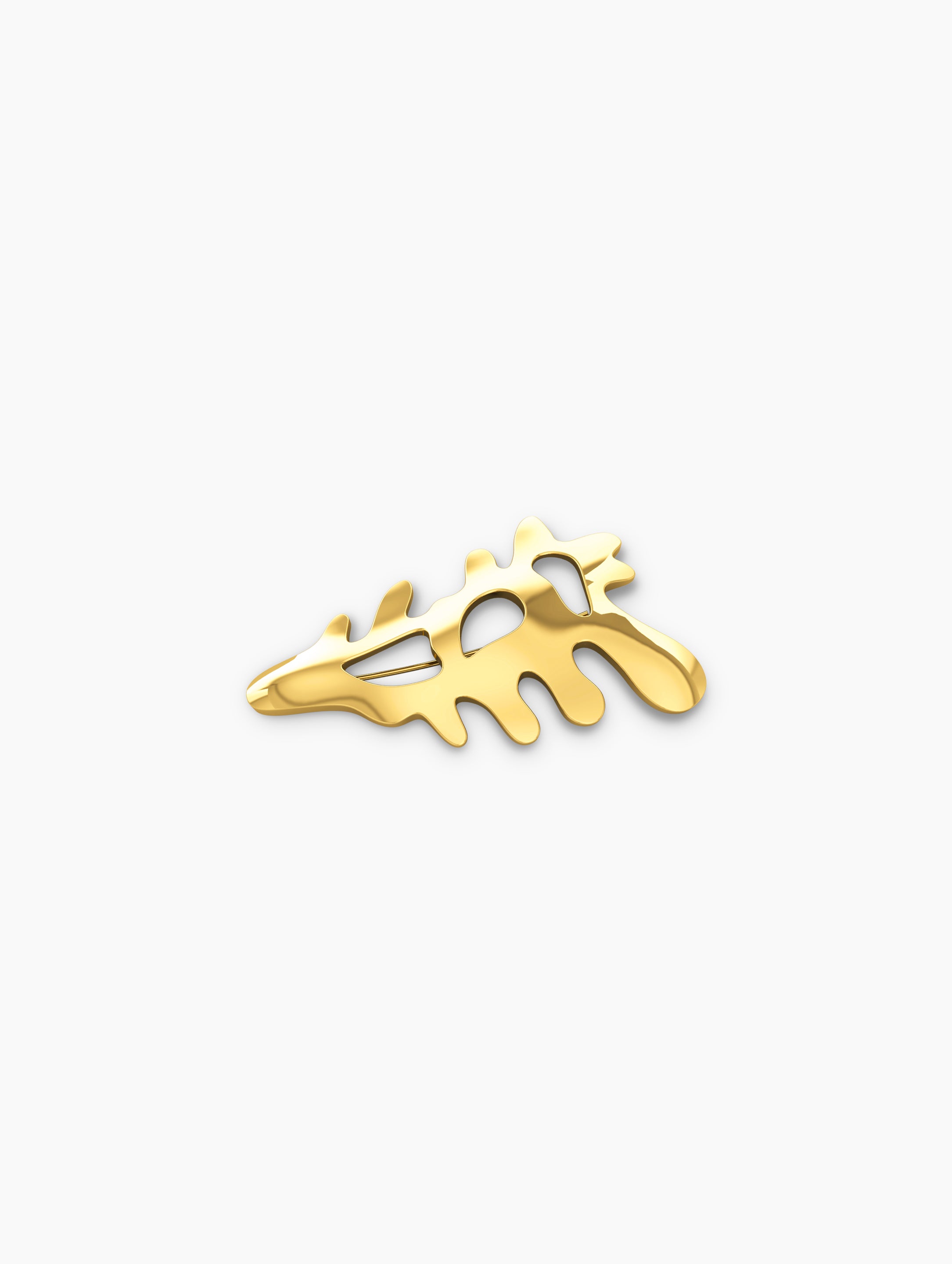 Nature-Inspired Gold Brooch Contemporary | Designer Brooches Modern Organic-gold jewelry