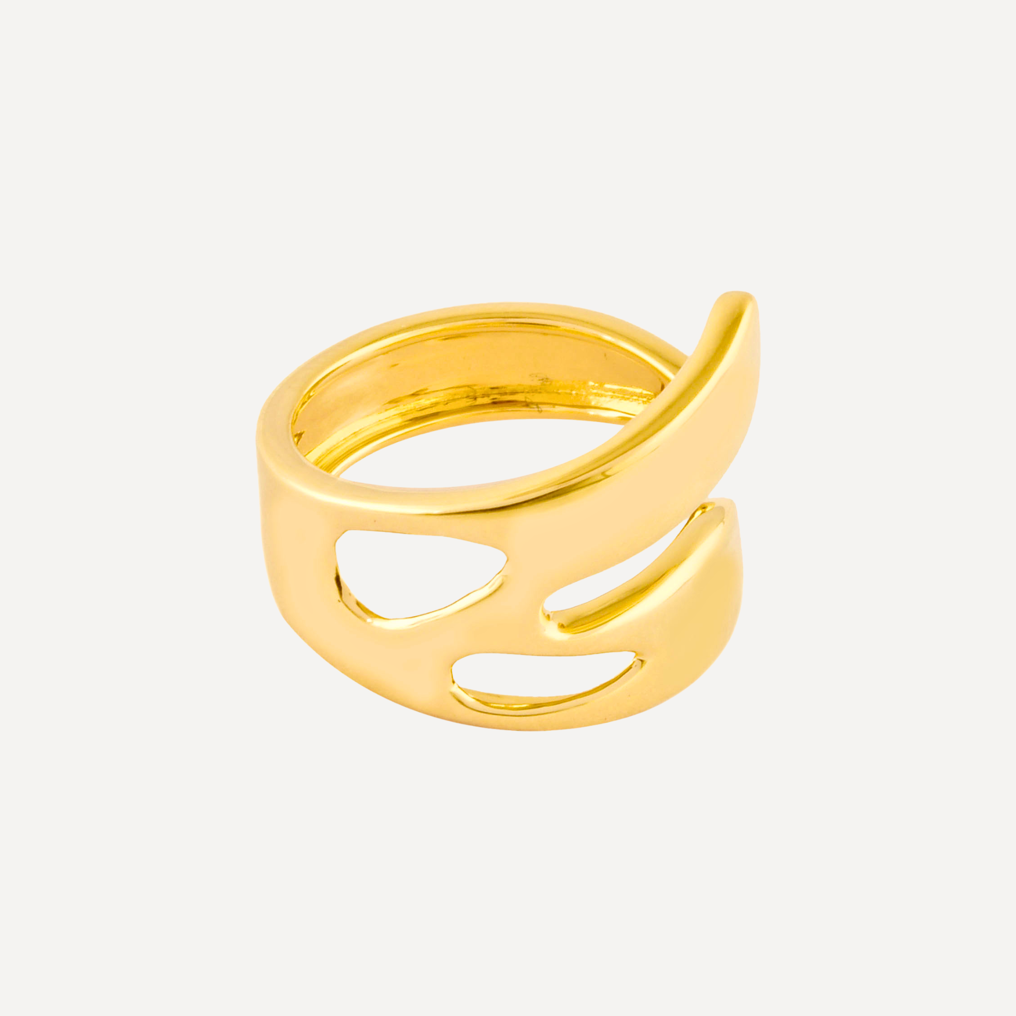 Nova Dual Helix Ear Cuff – Modern Gold Wedding Jewelry