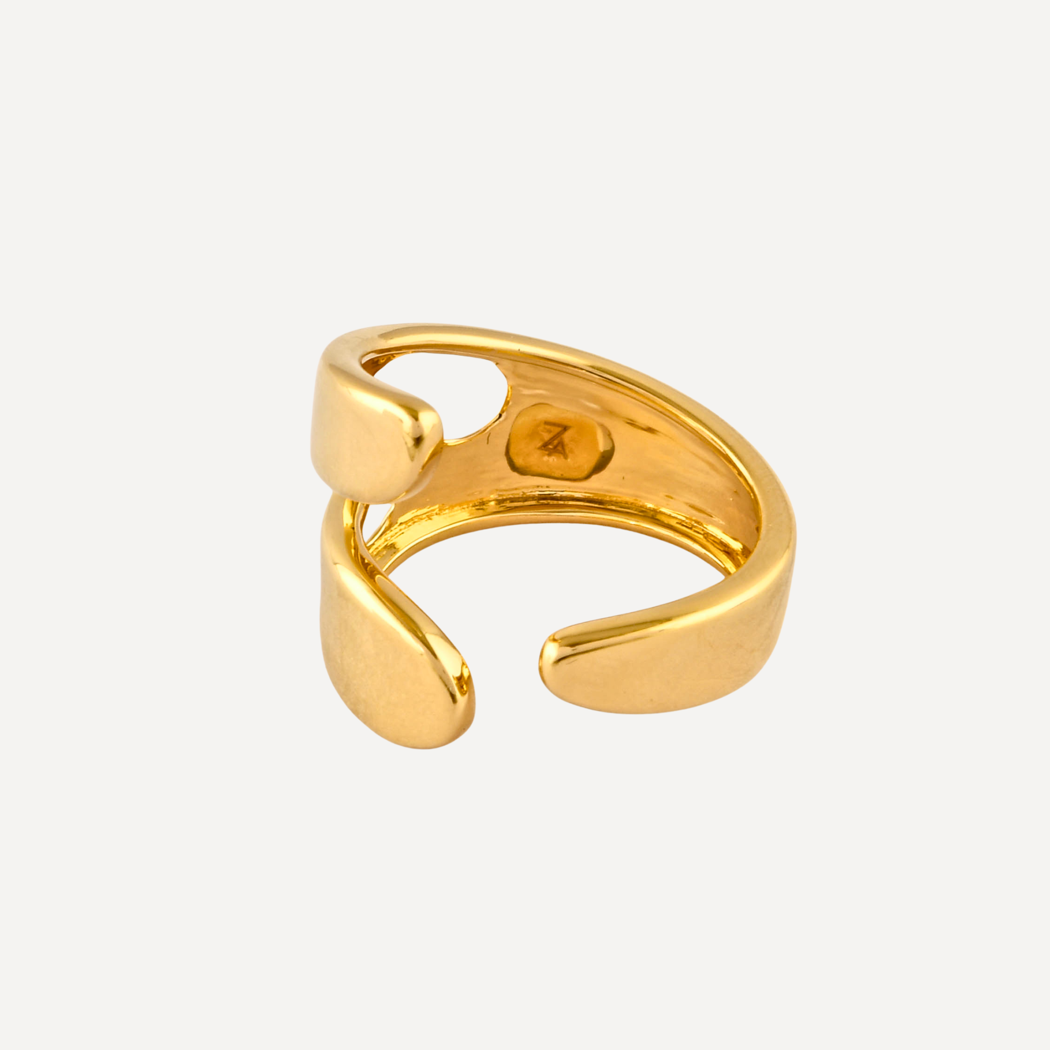 Nova Dual Helix Ear Cuff – Modern Gold Wedding Jewelry