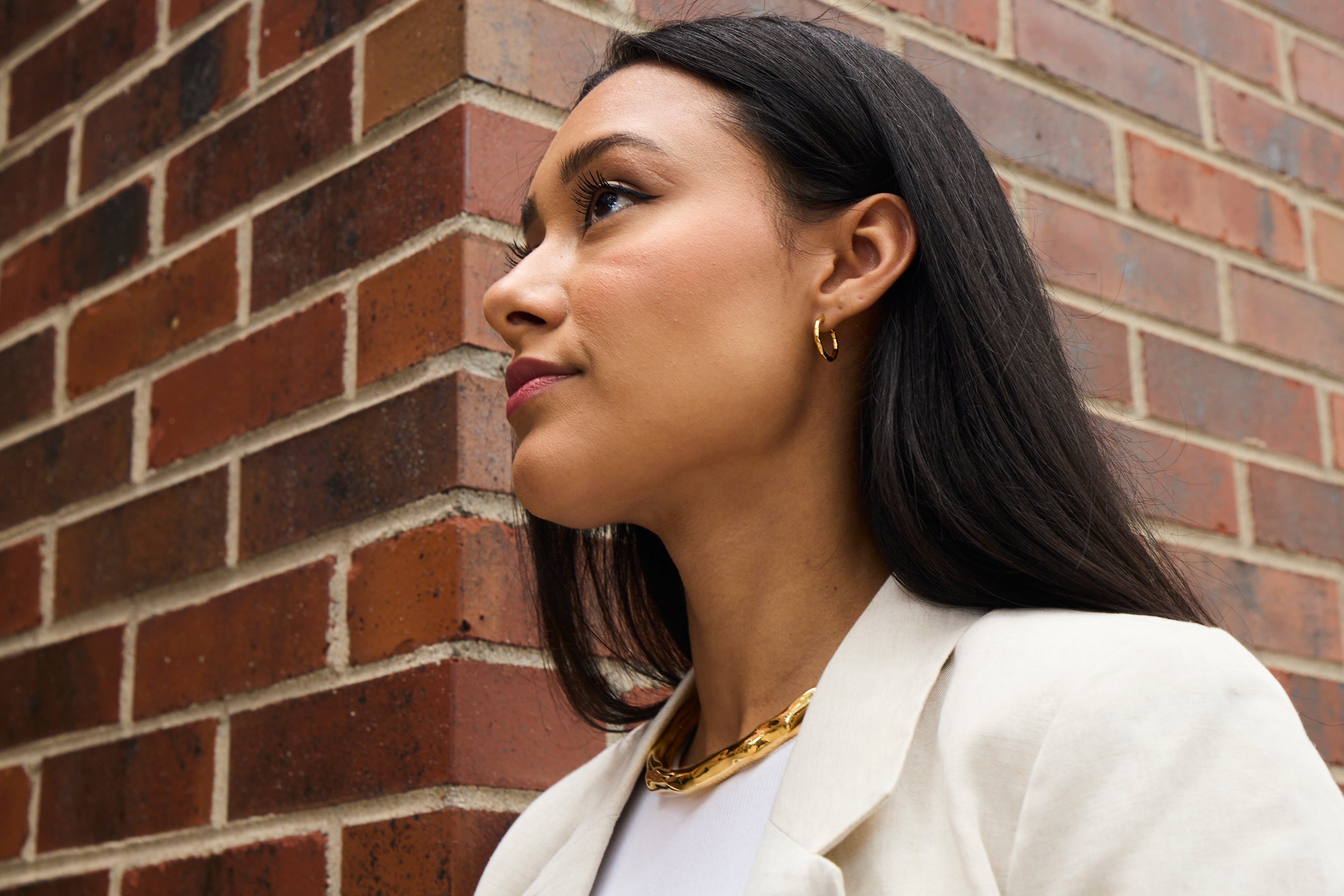 Classico NY Muse Extra Large Hoops - Stylish Statement Earrings And Choker Necklace for Women