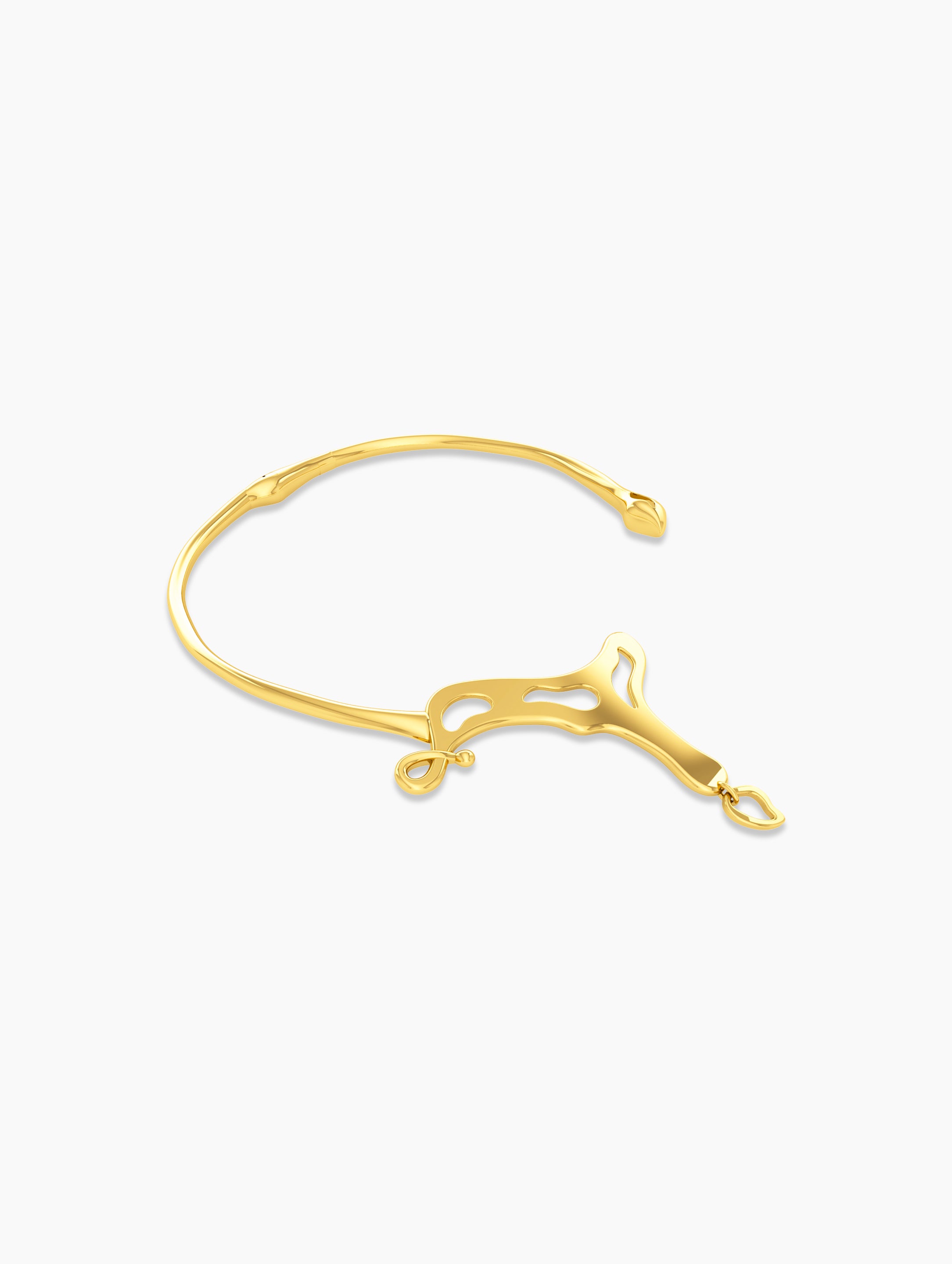 Sculptural Futuristic Choker | Choker Necklace Luxury Gold Statement