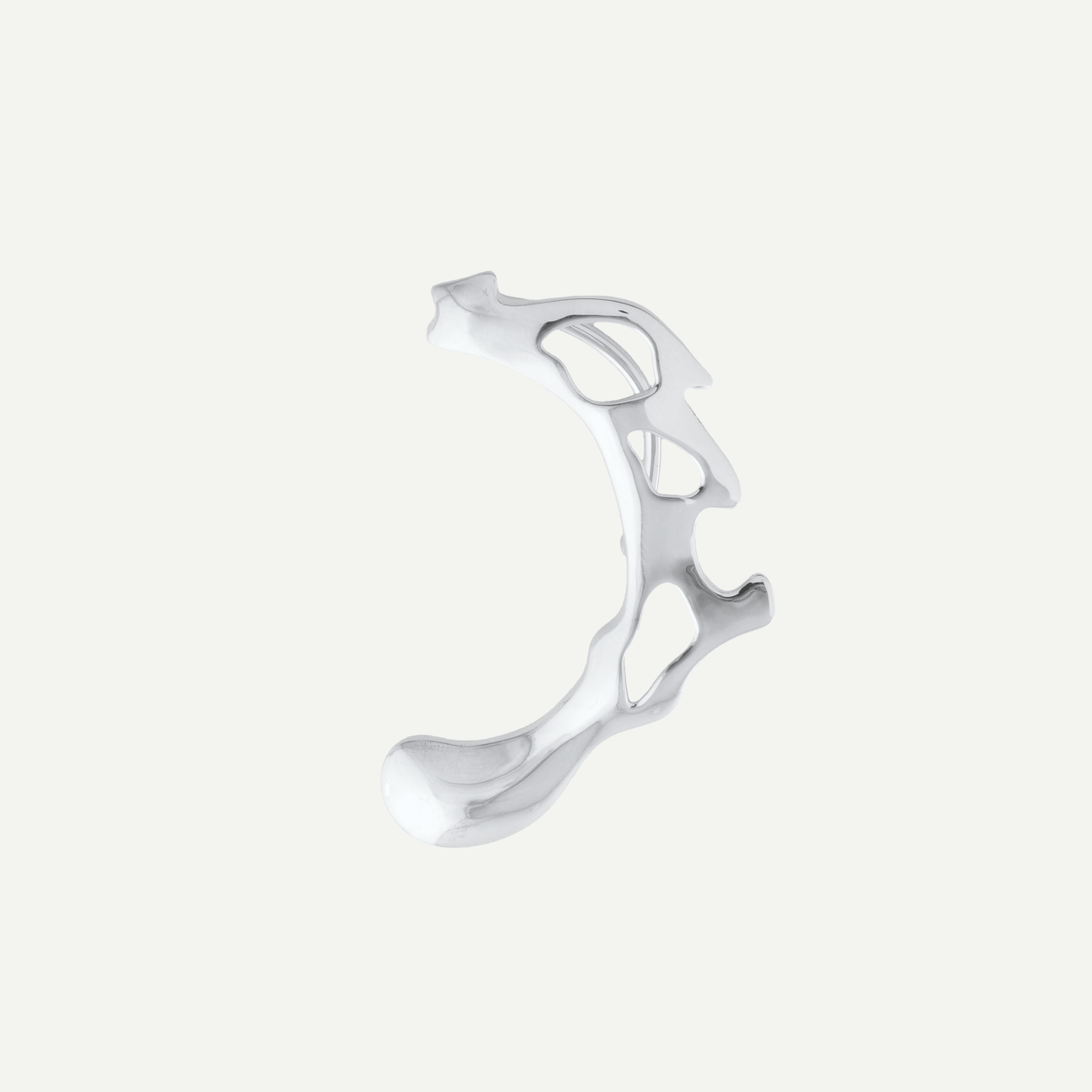 Silver Helix Nova Ear Cuff with post – Bold Statement Jewelry