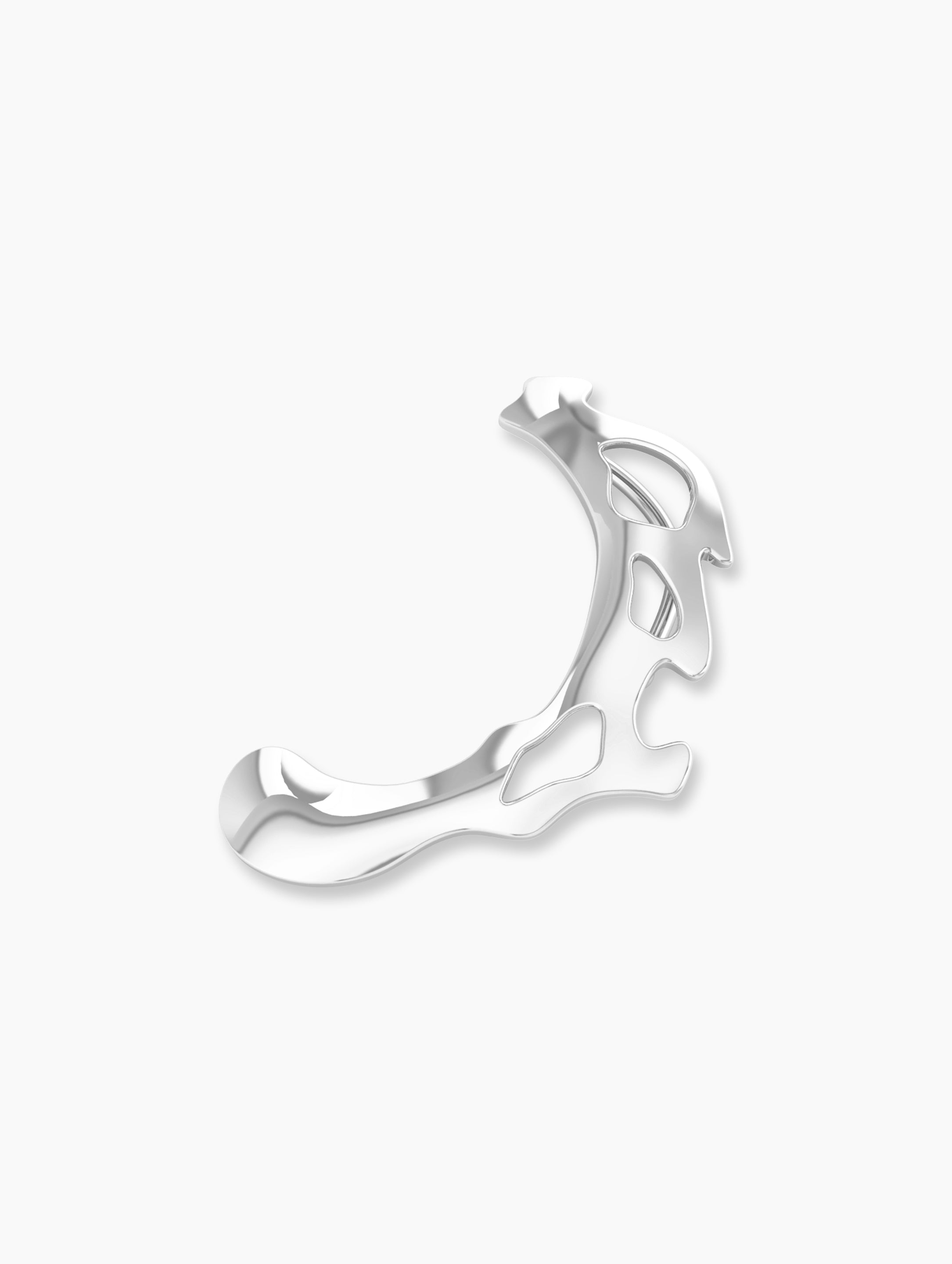 Regan Aliyah — Nova Ear Cuff with Post In Sterling Silver close-up shot | sterling silver jewelry mother's day gift |...
