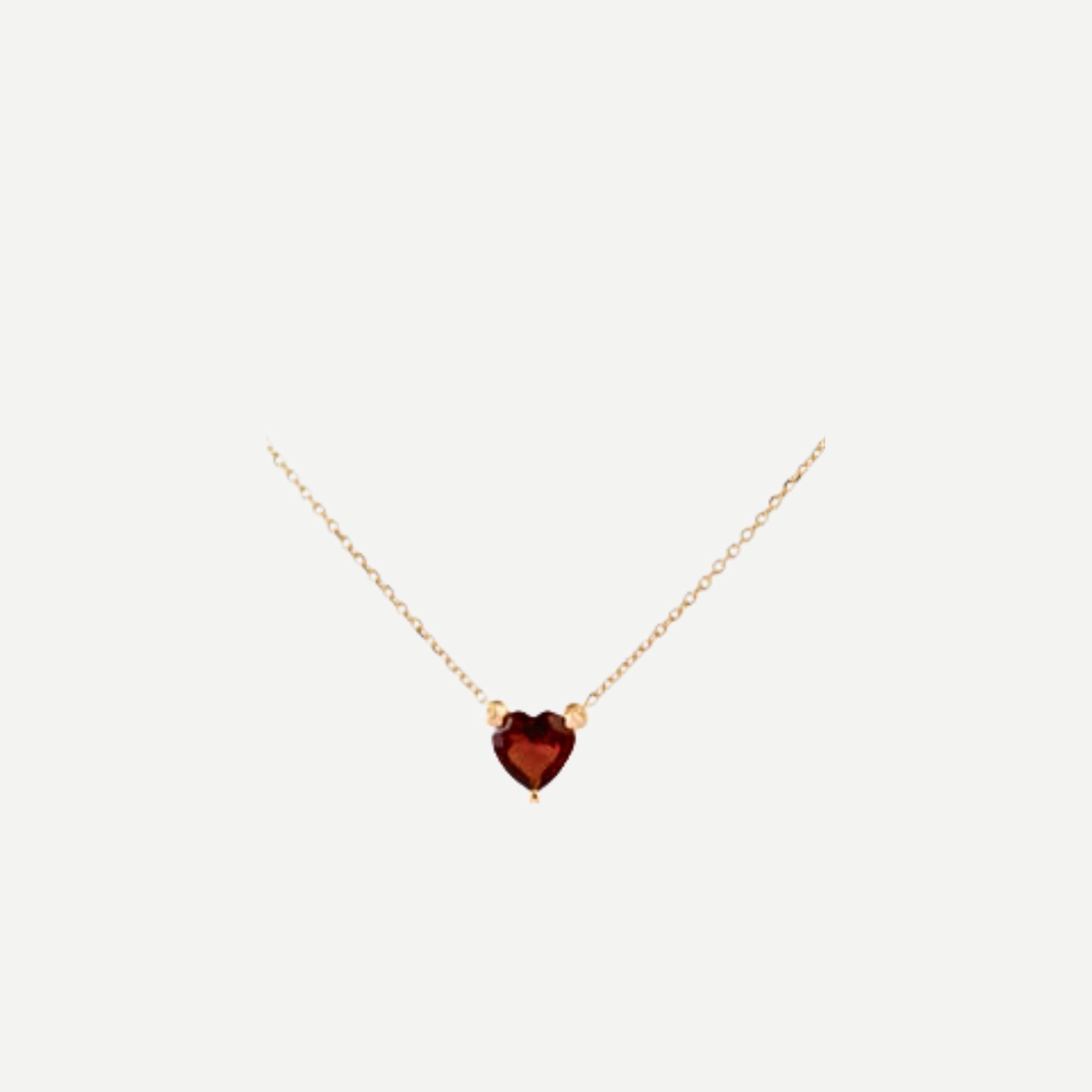 Joie Hearts Necklace - Garnet Heart Pendant & Timeless Jewelry for Women