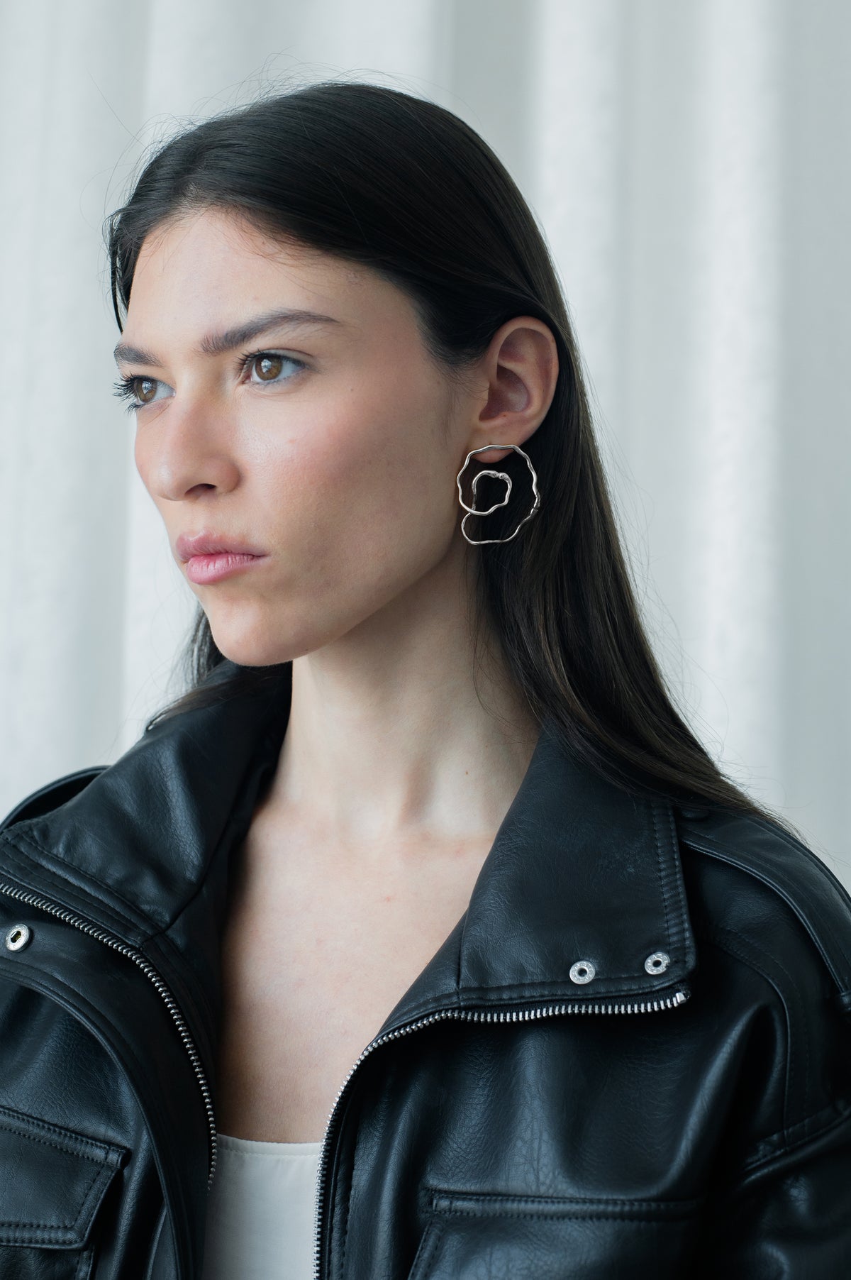WISH INFINITY EARRINGS - infinity hoop earrings, wishbone symbol, gold vermeil