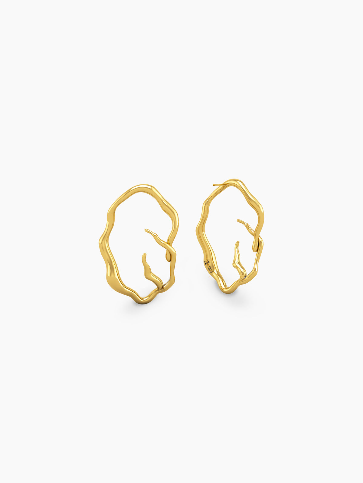 Wish BECOMING LARGE Earrings - statement wishbone earrings, gold vermeil, gift for her