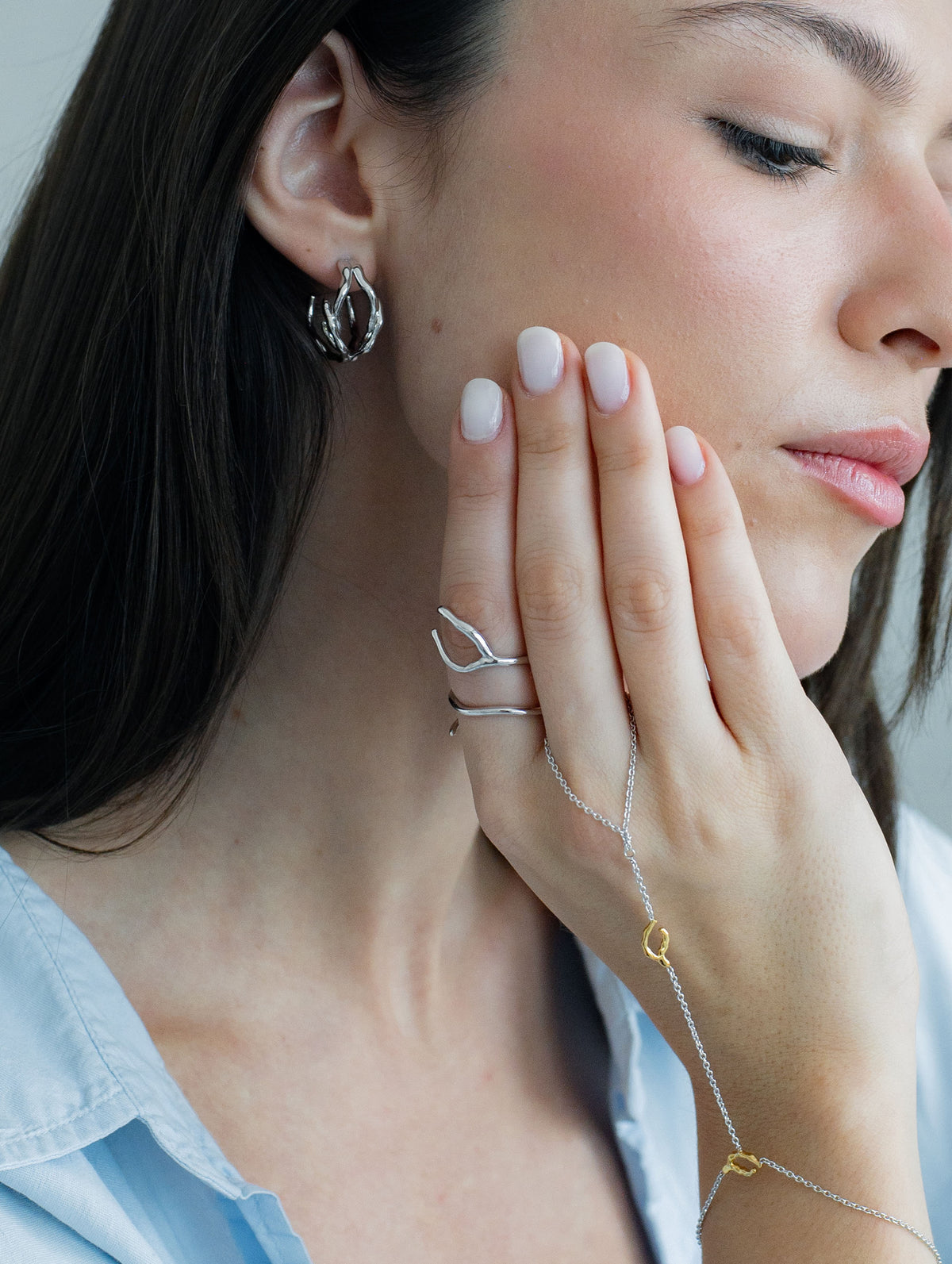 WISH Infinity Ring - minimalist gold vermeil ring, dainty sterling silver stacking ring