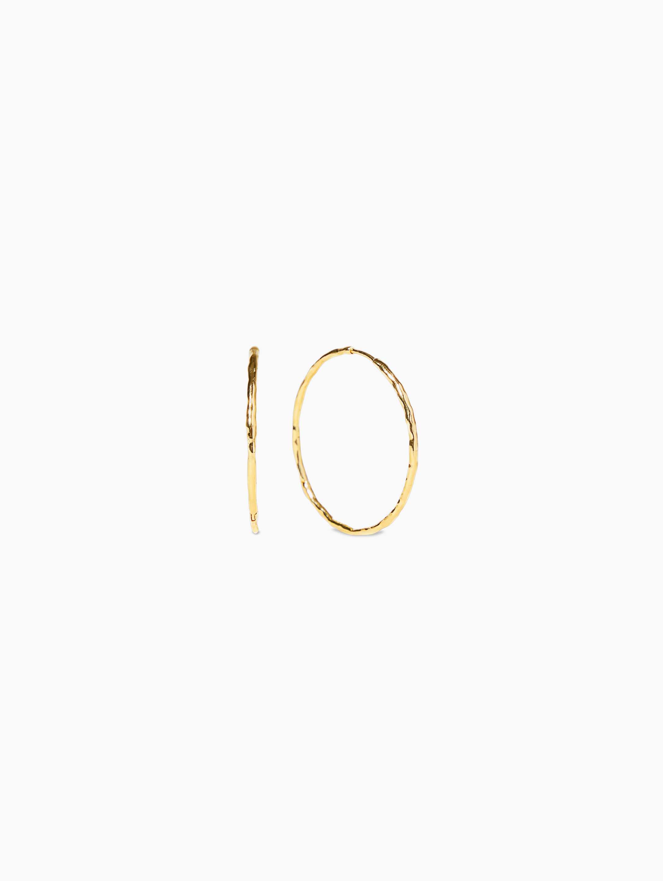 Classico NY Muse Huggies close-up shot - Za Zewelz fine earrings | wedding jewelry