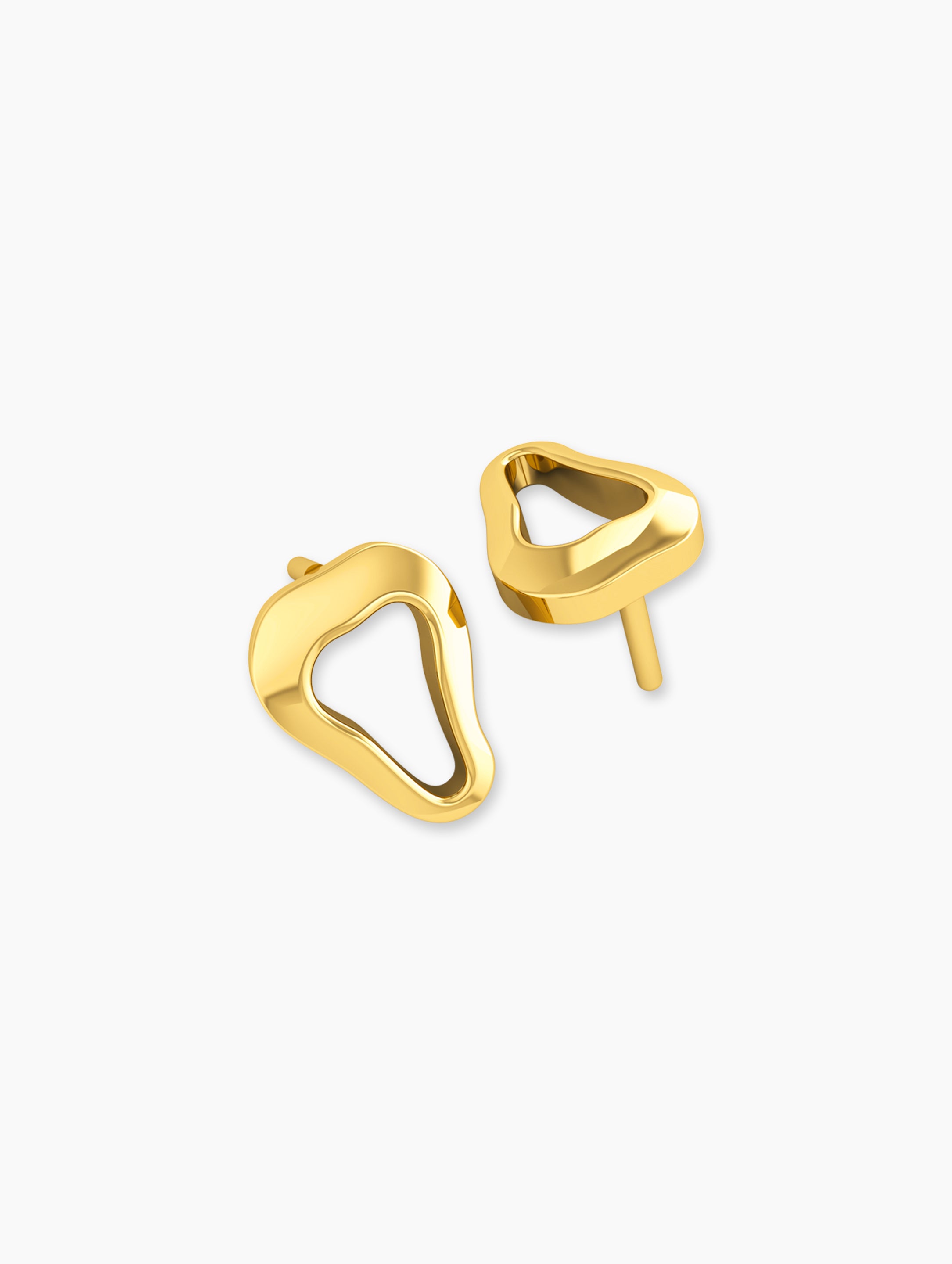 Nova Studs In 18k Solid Gold detail view - Za Zewelz 18k gold plated earrings | birthday gift
