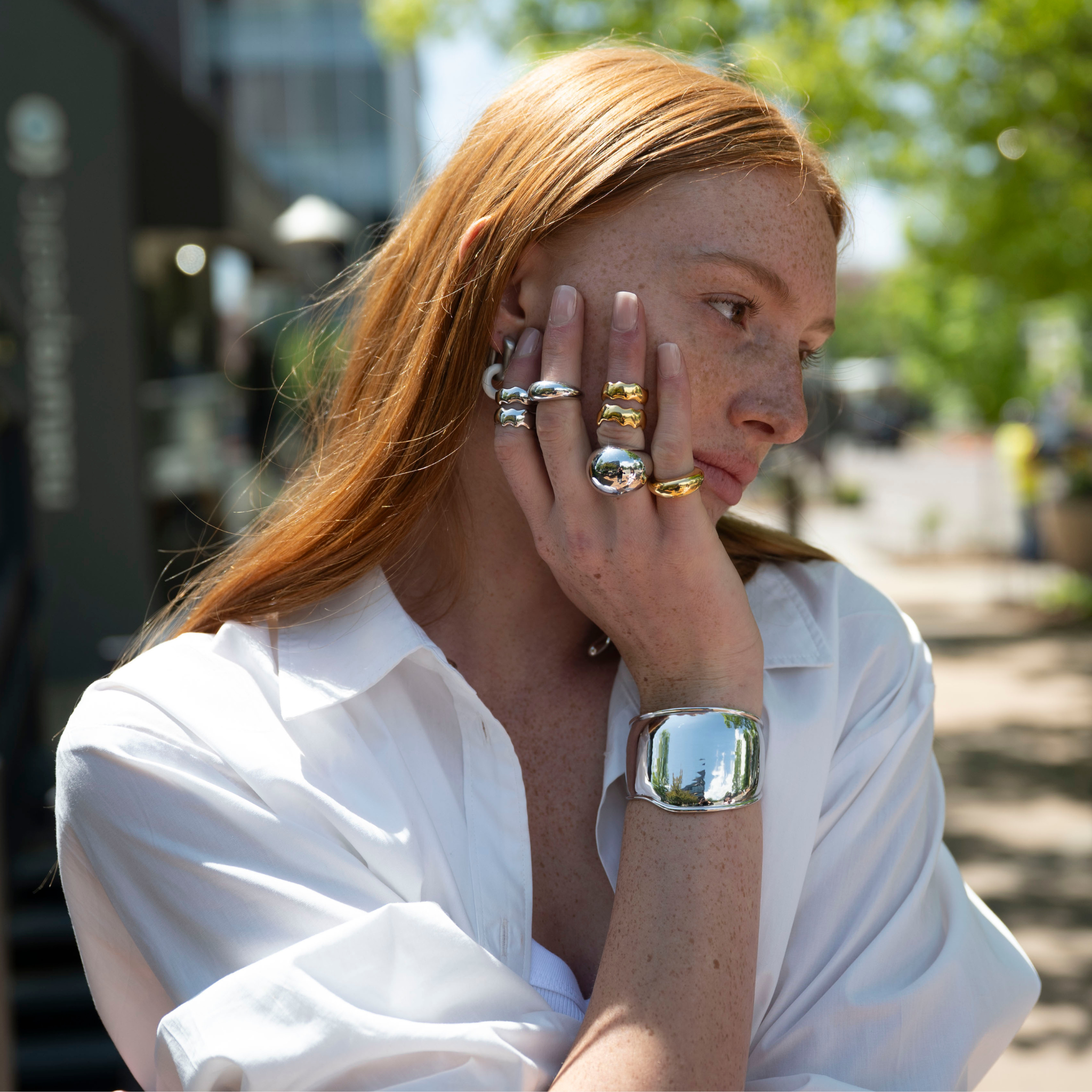 Puffy Ring-Petite detail view - Za Zewelz fine ring | mother's day gift