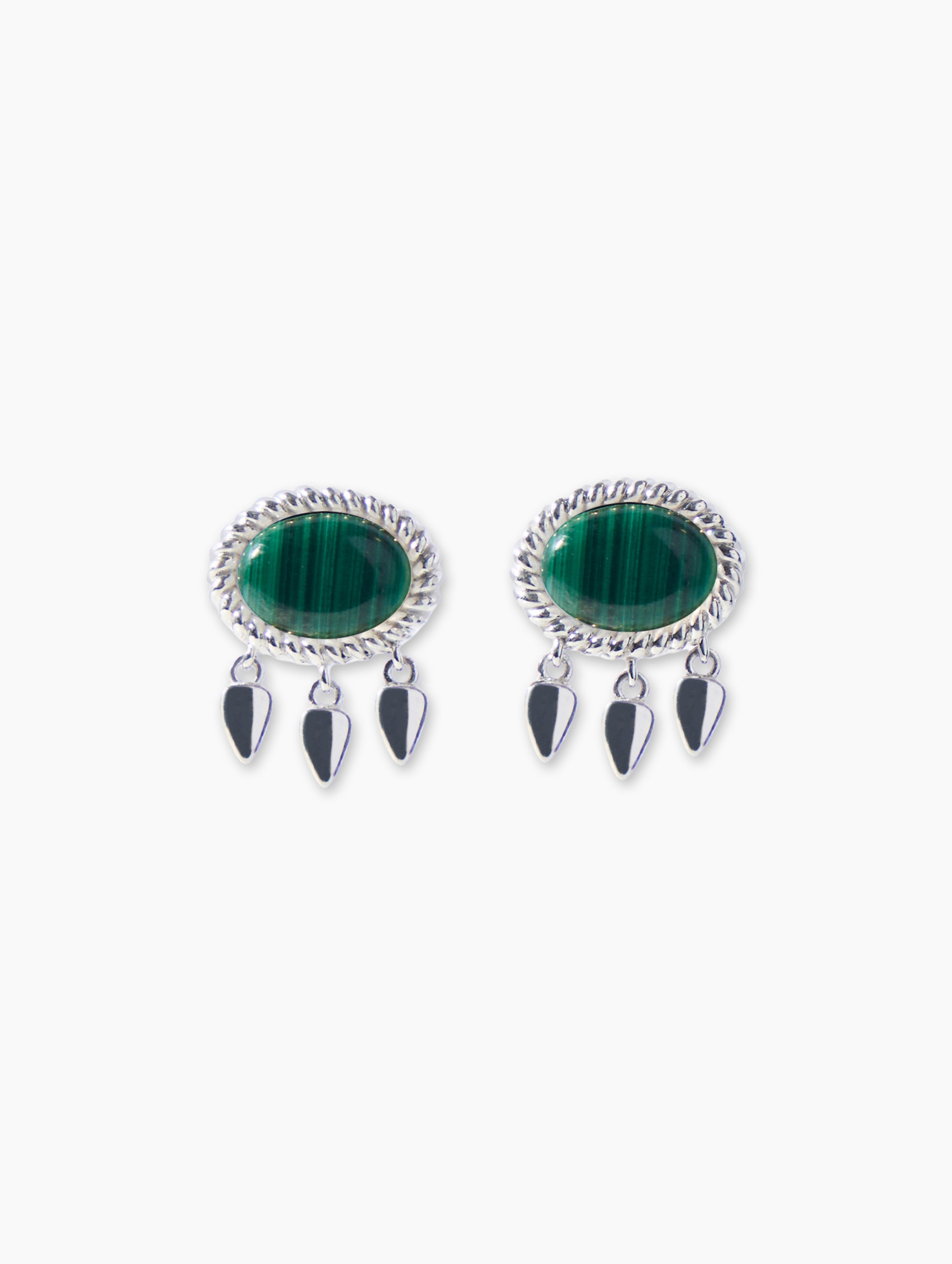 Ne'os-Malachite - designer fine earrings | Za Zewelz