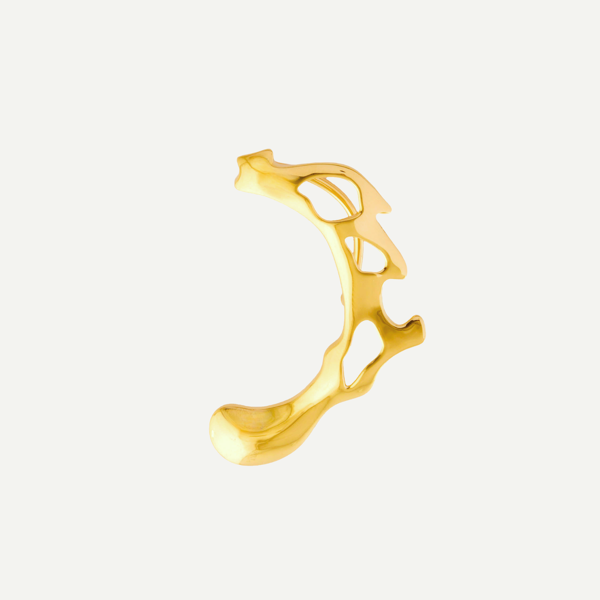 18K Gold Helix Nova Ear Cuff with post – Bold Statement Jewelry