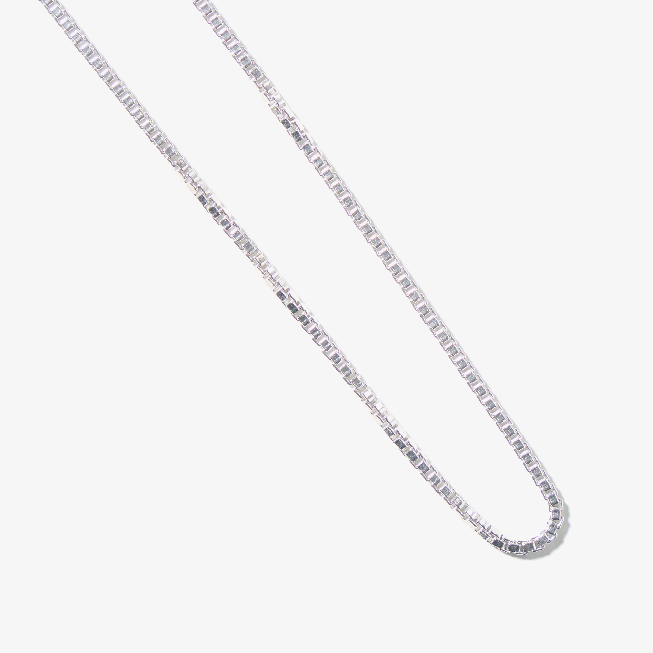 3mm Box Chain Necklace, adjustable from 15 to 18 inch