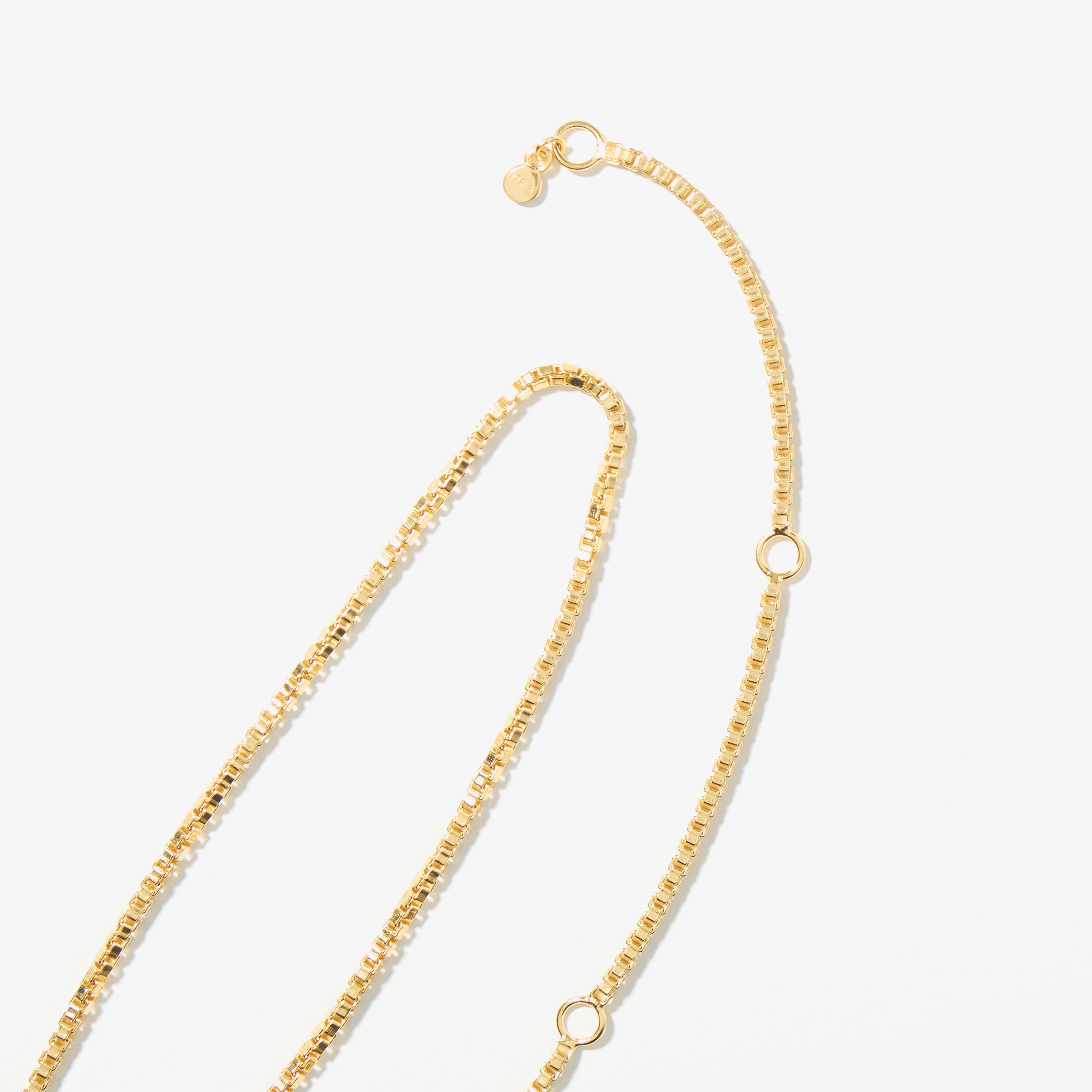 3mm Box Chain Necklace, adjustable from 15 to 18 inch