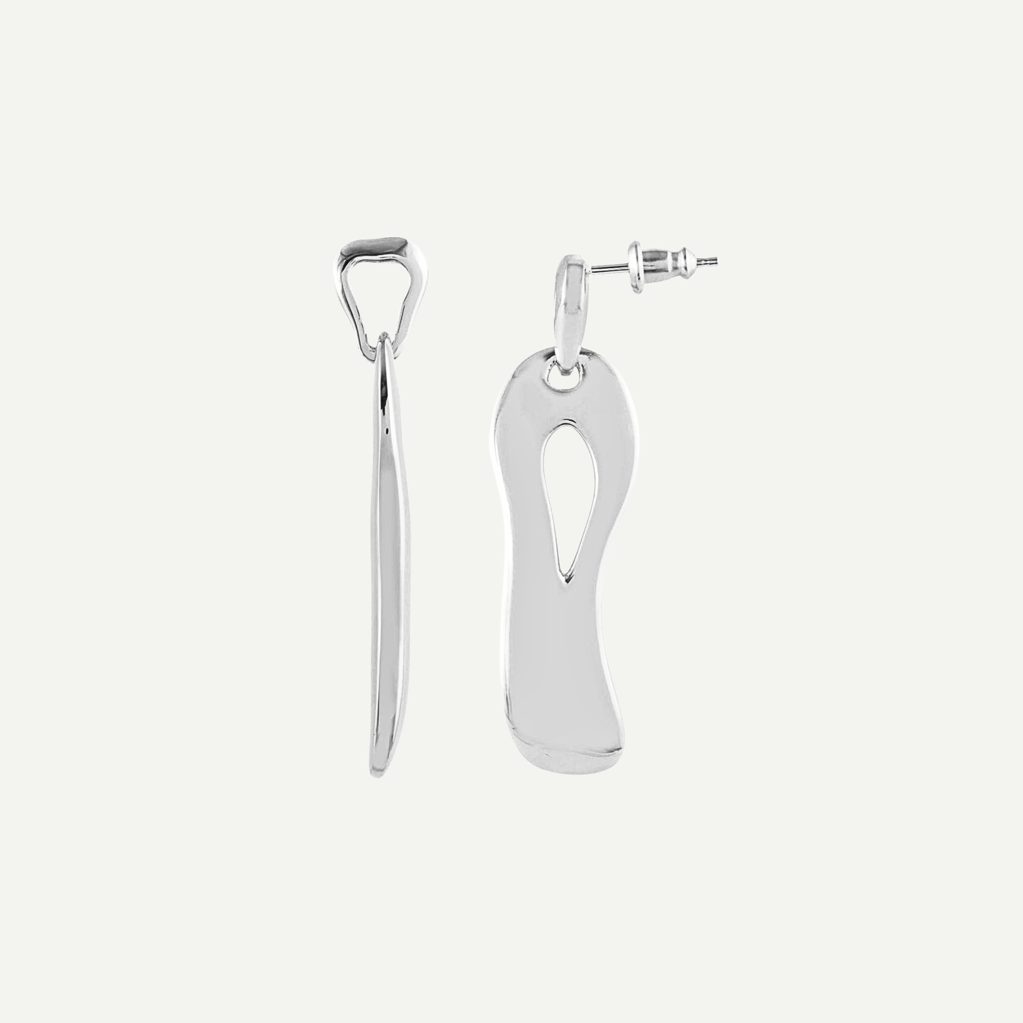 Bold Silver Drop Earrings – Statement Jewelry