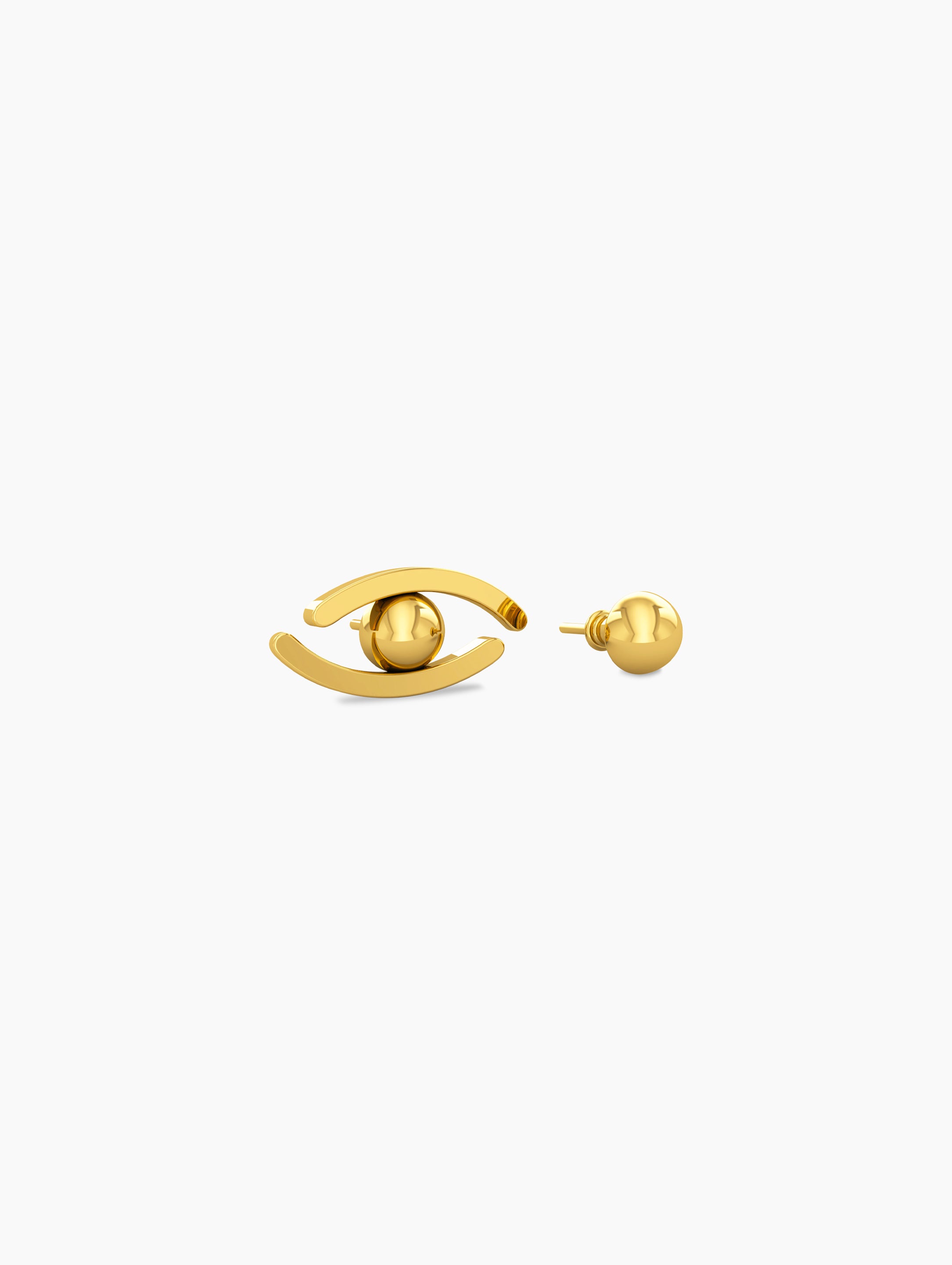 Evil Eye Earrings Gold - Mismatch Stud Earrings | Mismatched Earrings Designer