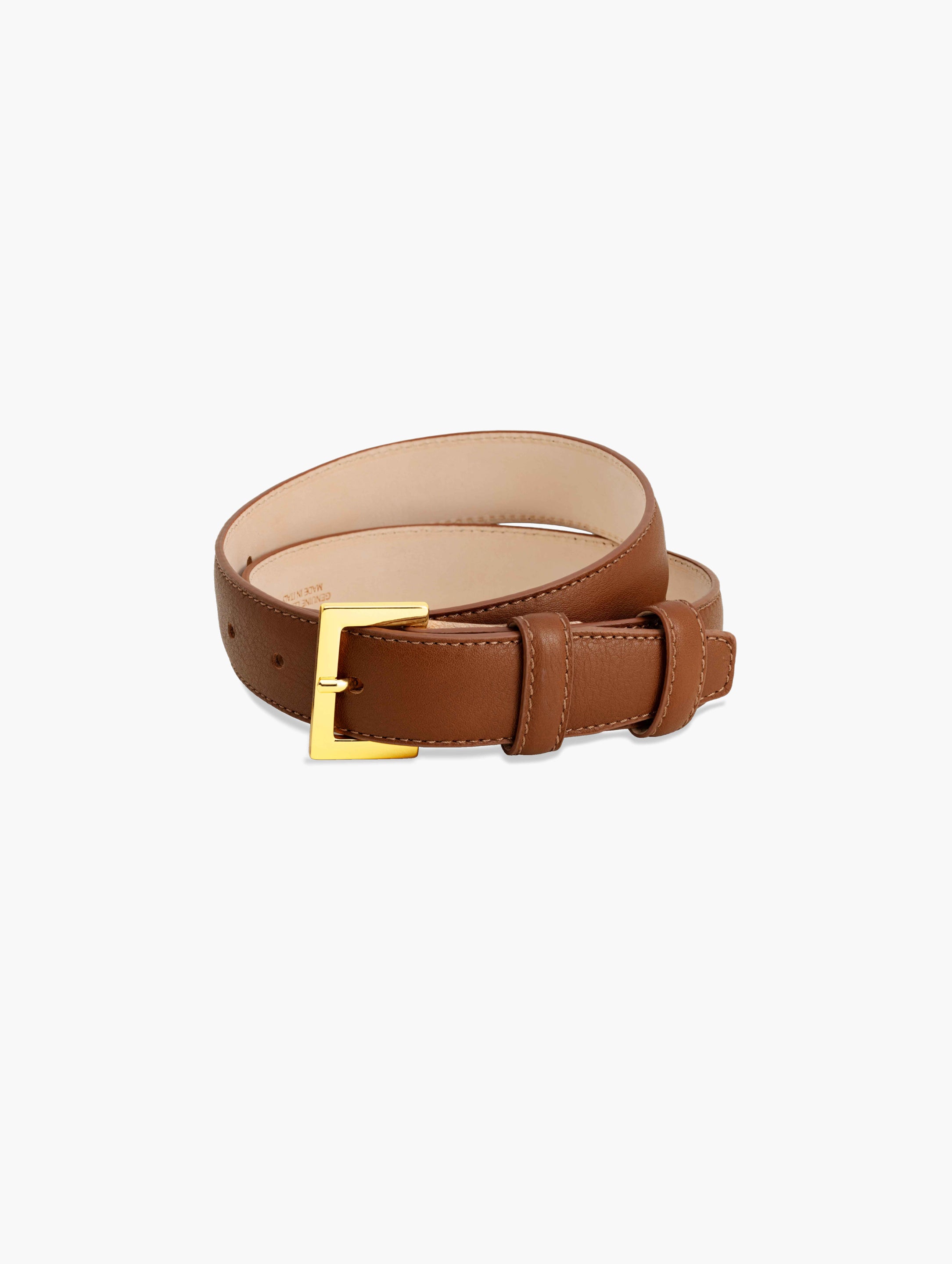 Full Grain Italian Leather Belt with Gold Buckle – HandMade in Italy | luxury everyday belt - italian leather belt