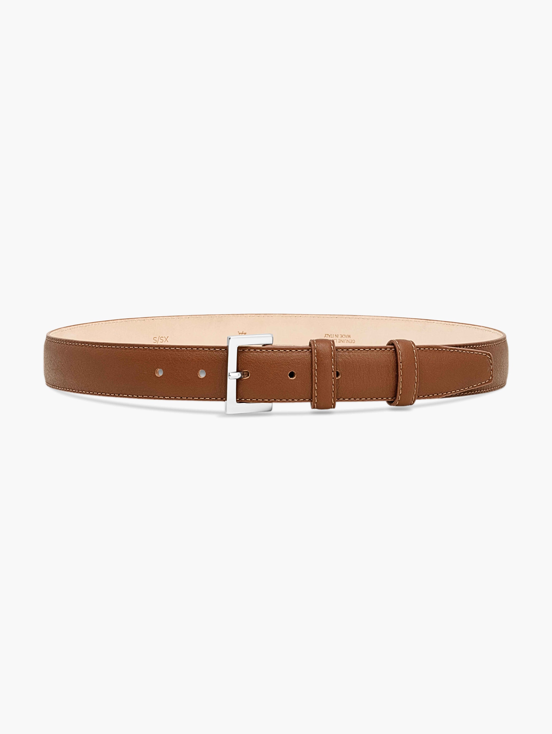 Full Grain Italian Leather Belt with Silver Buckle – HandMade in Italy | luxury everyday belt - italian leather belt