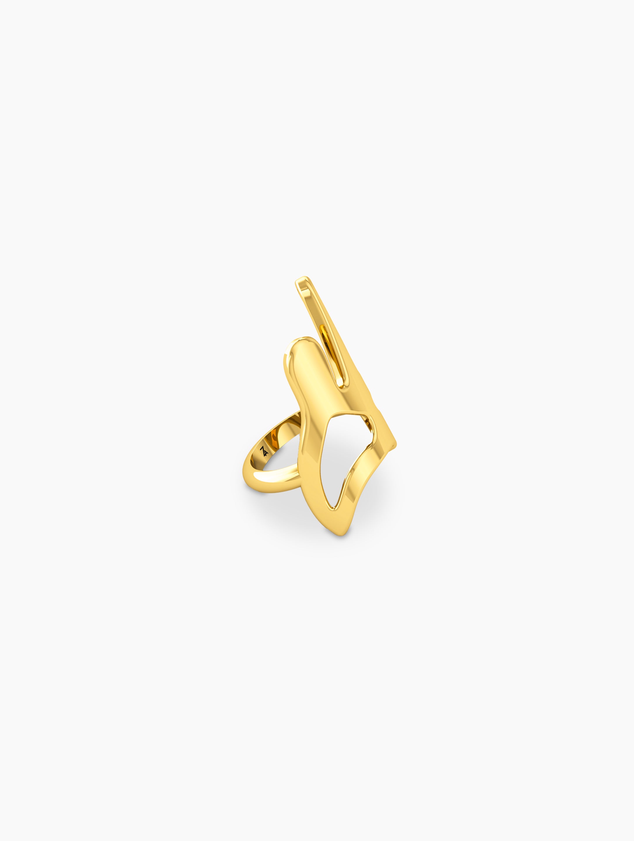 Gold Statement Ring Versatile | Statement Rings Designer Elegant Gold Collection
