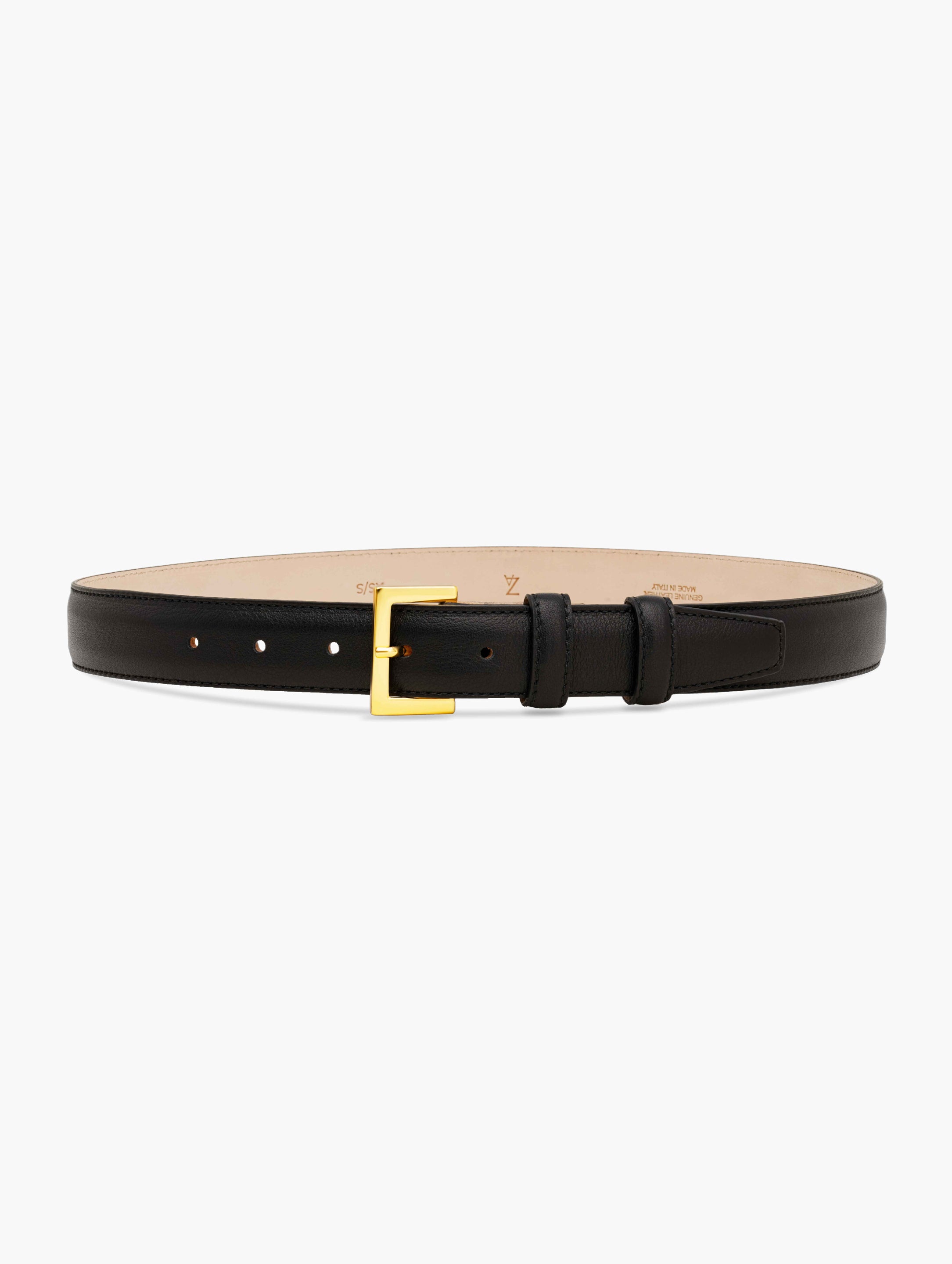 Full Grain Italian Leather Belt with 24K Gold Buckle –HandMade in Italy | luxury everyday belt - italian leather belt