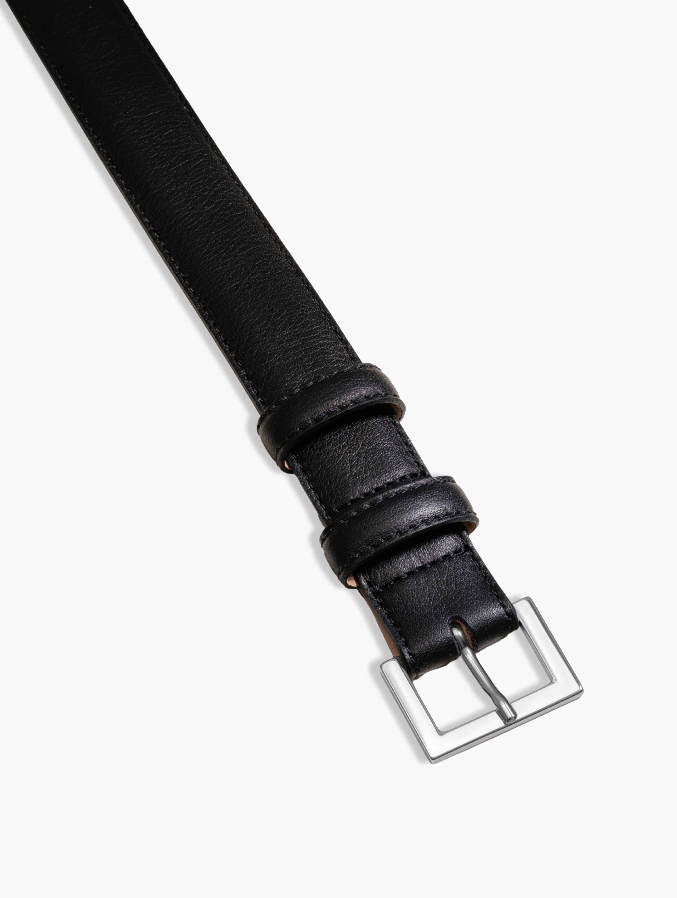 Full Grain Italian Leather Belt with Silver Buckle – HandMade in Italy | luxury everyday belt - italian leather belt