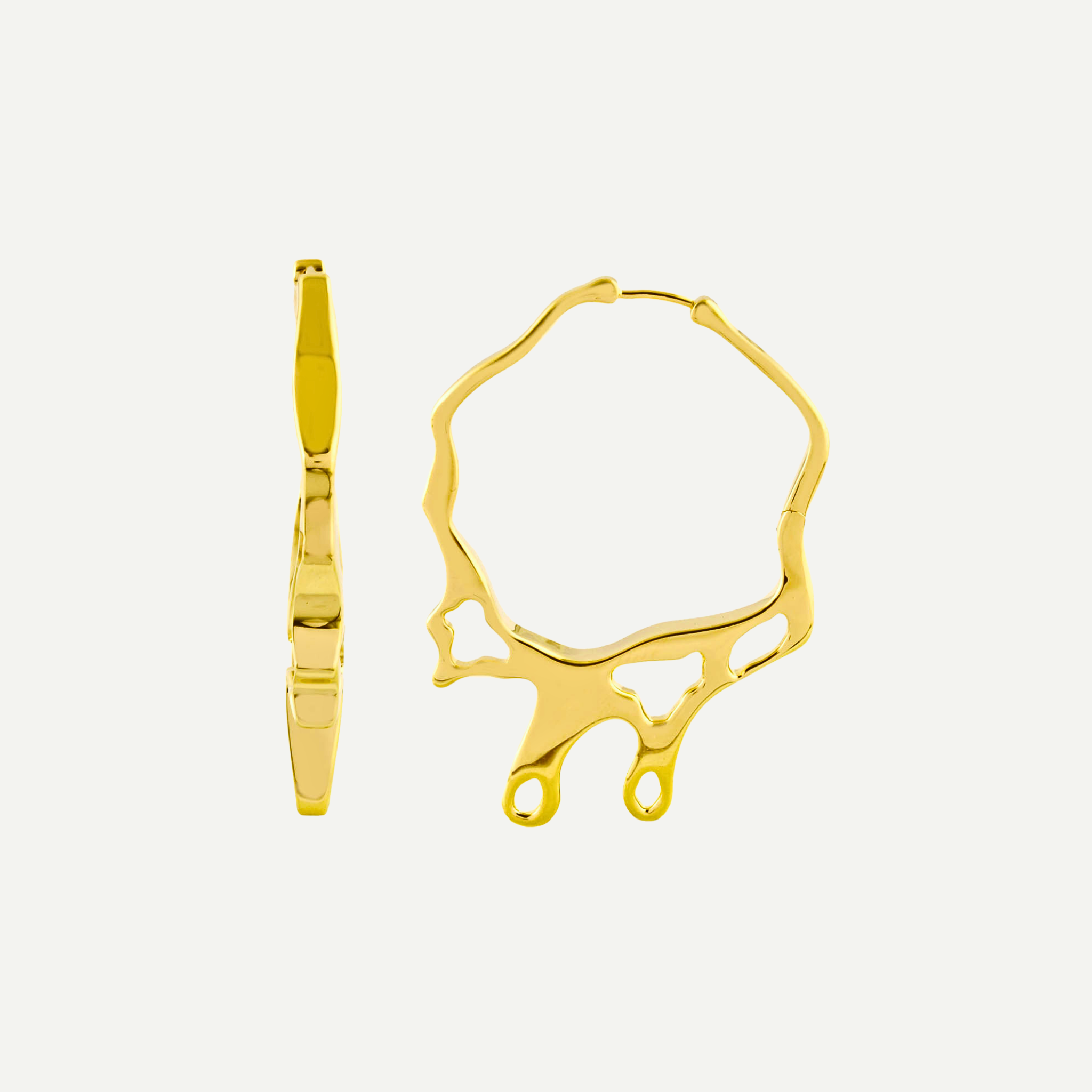Medium Gold Hoops – Statement Wedding Jewelry
