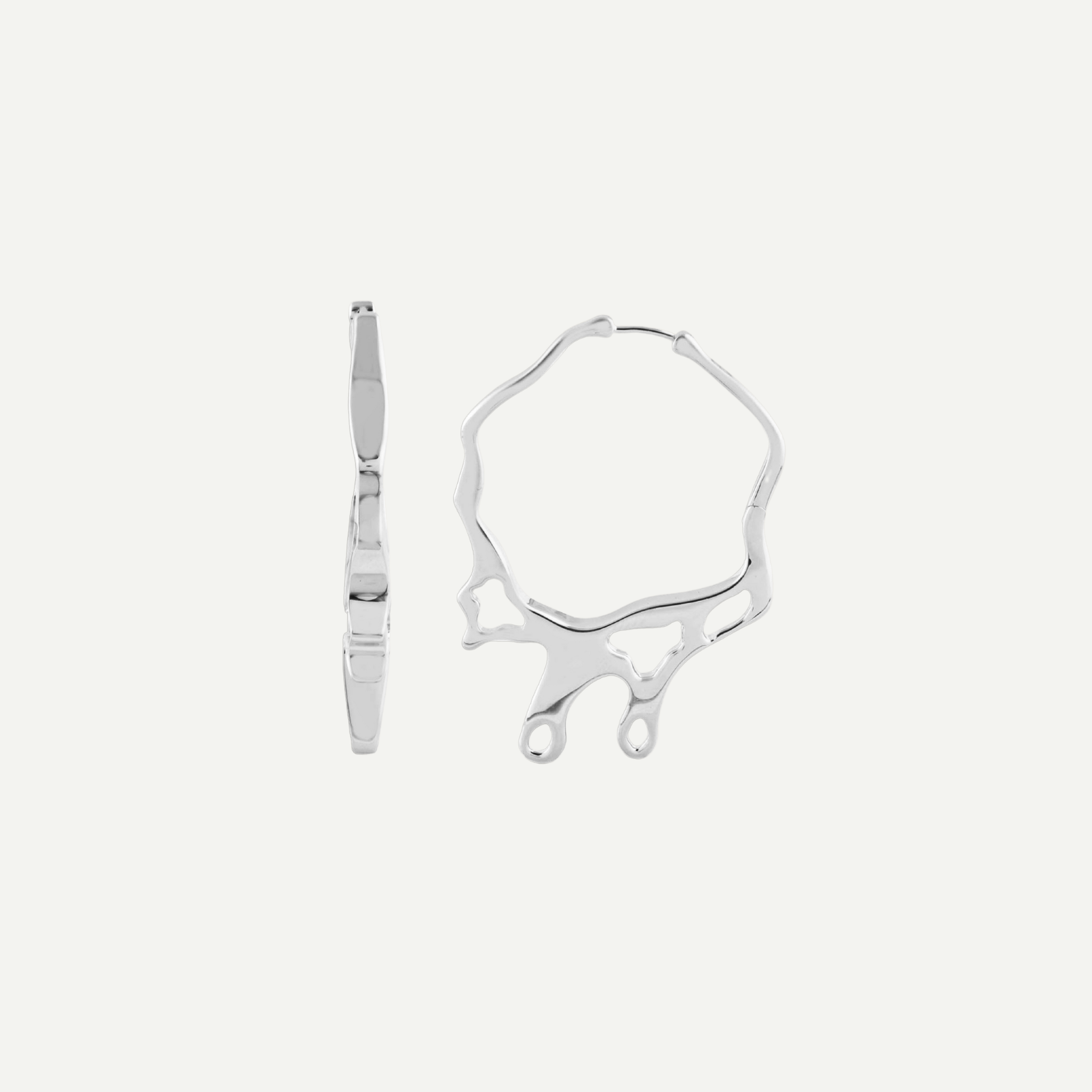 Medium Silver Hoops – Statement Wedding Jewelry