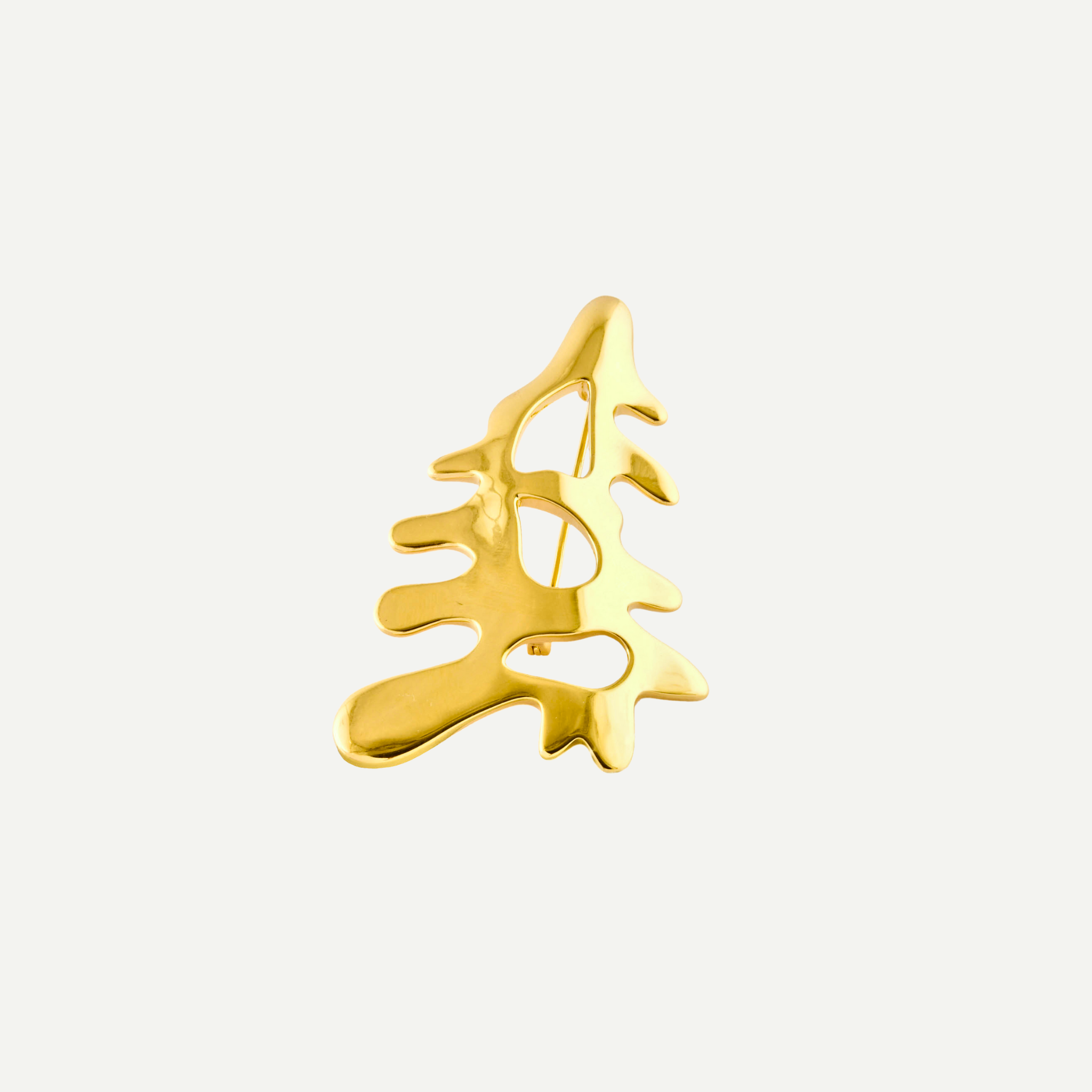 Nature-Inspired Gold Brooch – Nova Organic Brooch