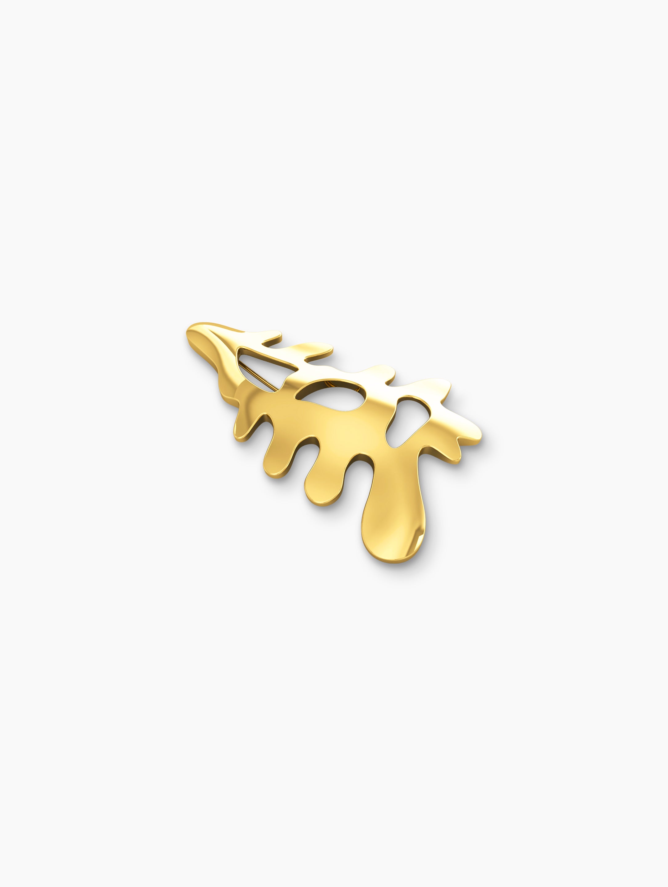 Nature-Inspired Gold Brooch Contemporary | Designer Brooches Modern Organic - gold jewelry