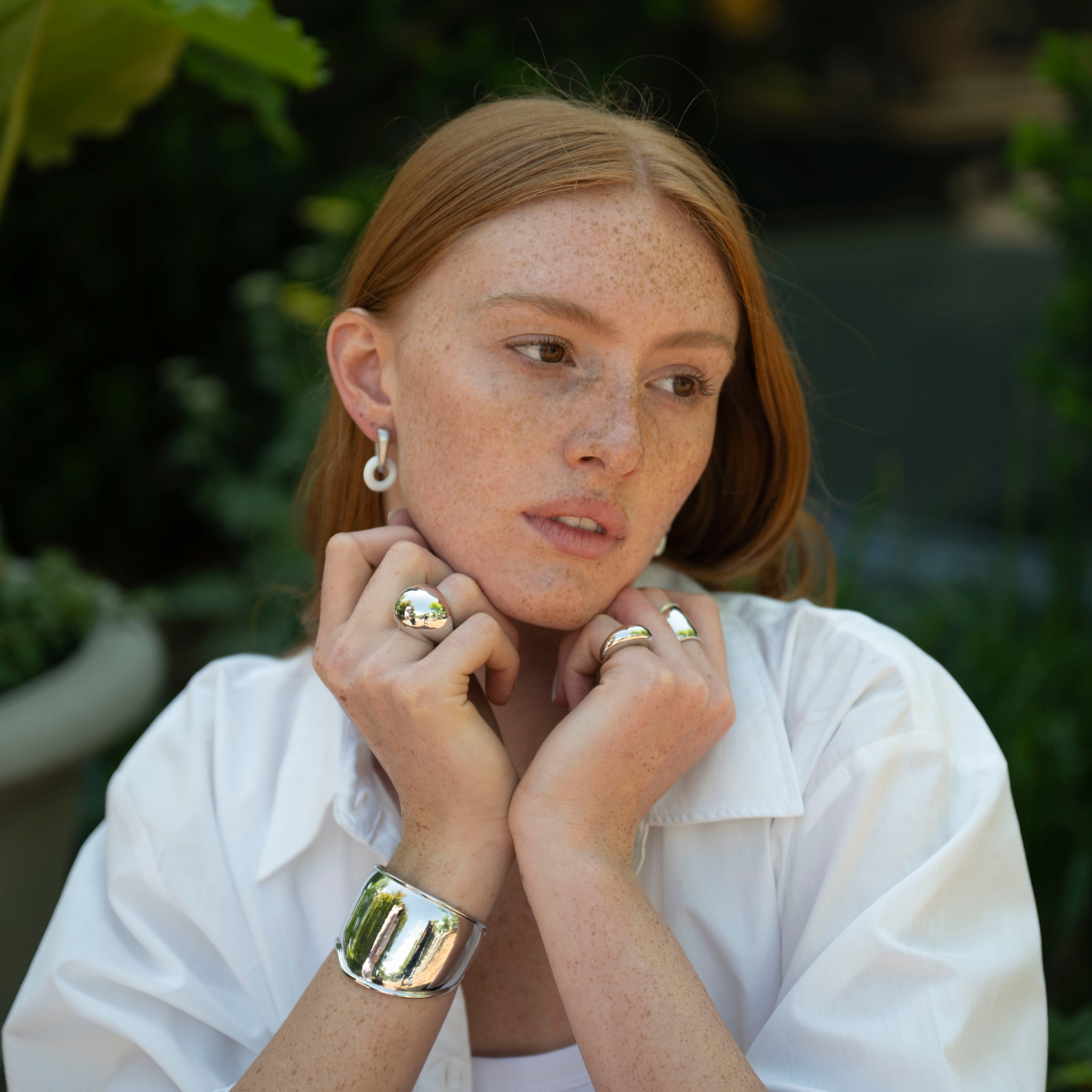 Petite Puffy Ring – Lightweight Domed Jewelry