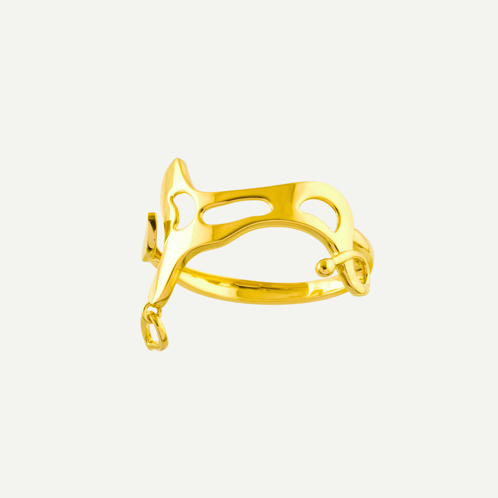 Sculptural Gold Cuff – Statement Bracelet