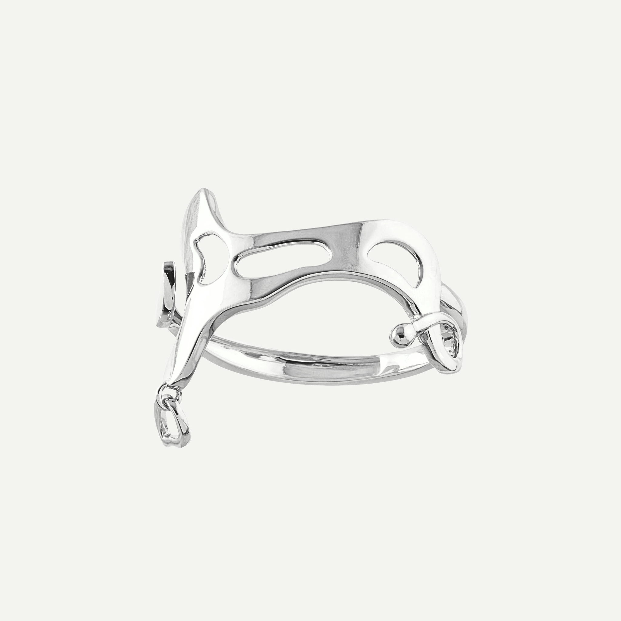 Sculptural Silver Cuff – Statement Bracelet